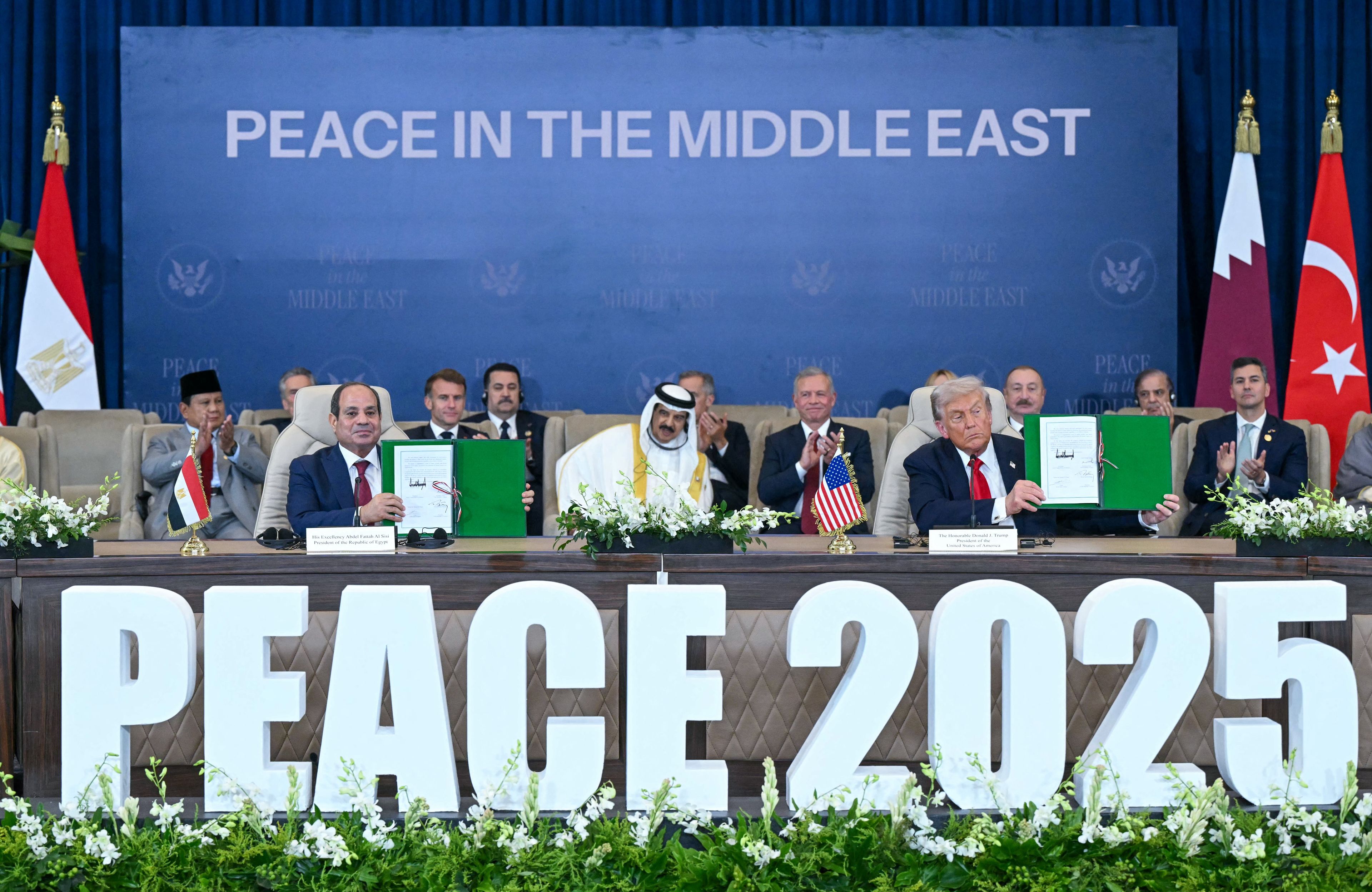 Prezydent Trump i prezydent Egiptu Sharm el-Sheikh, 13.10.2025 r.
