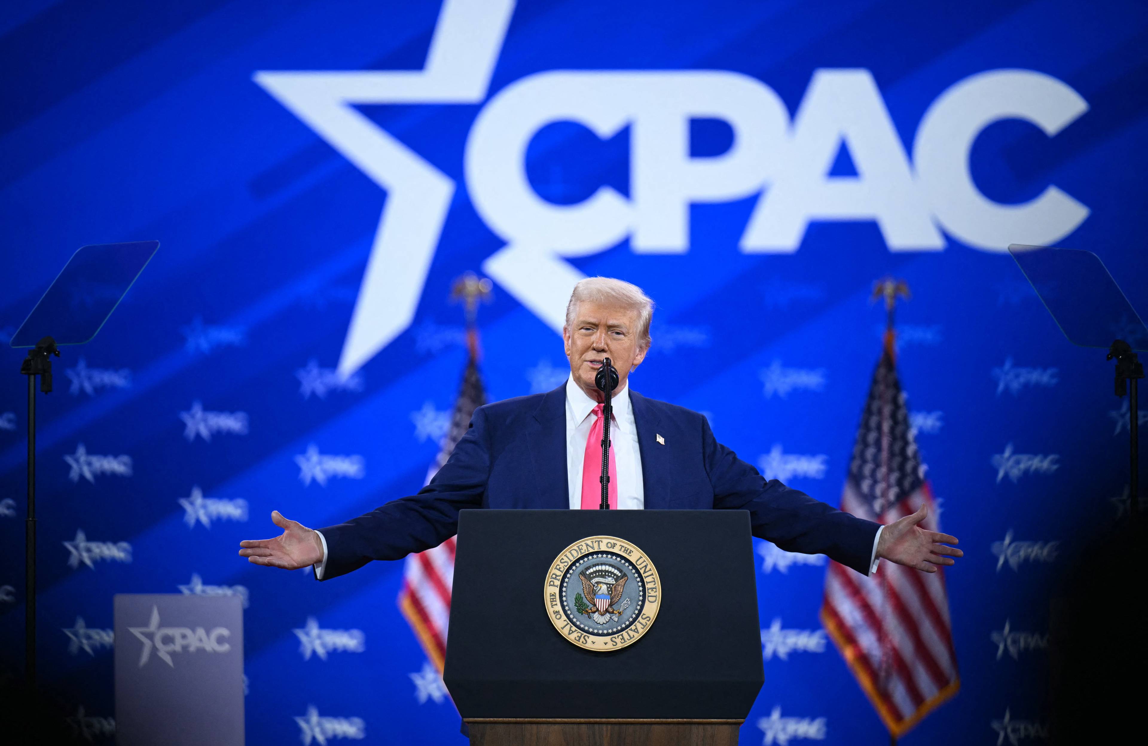 Prezydent Donald Trump na konwencji CPAC, 22.02.2025 r.