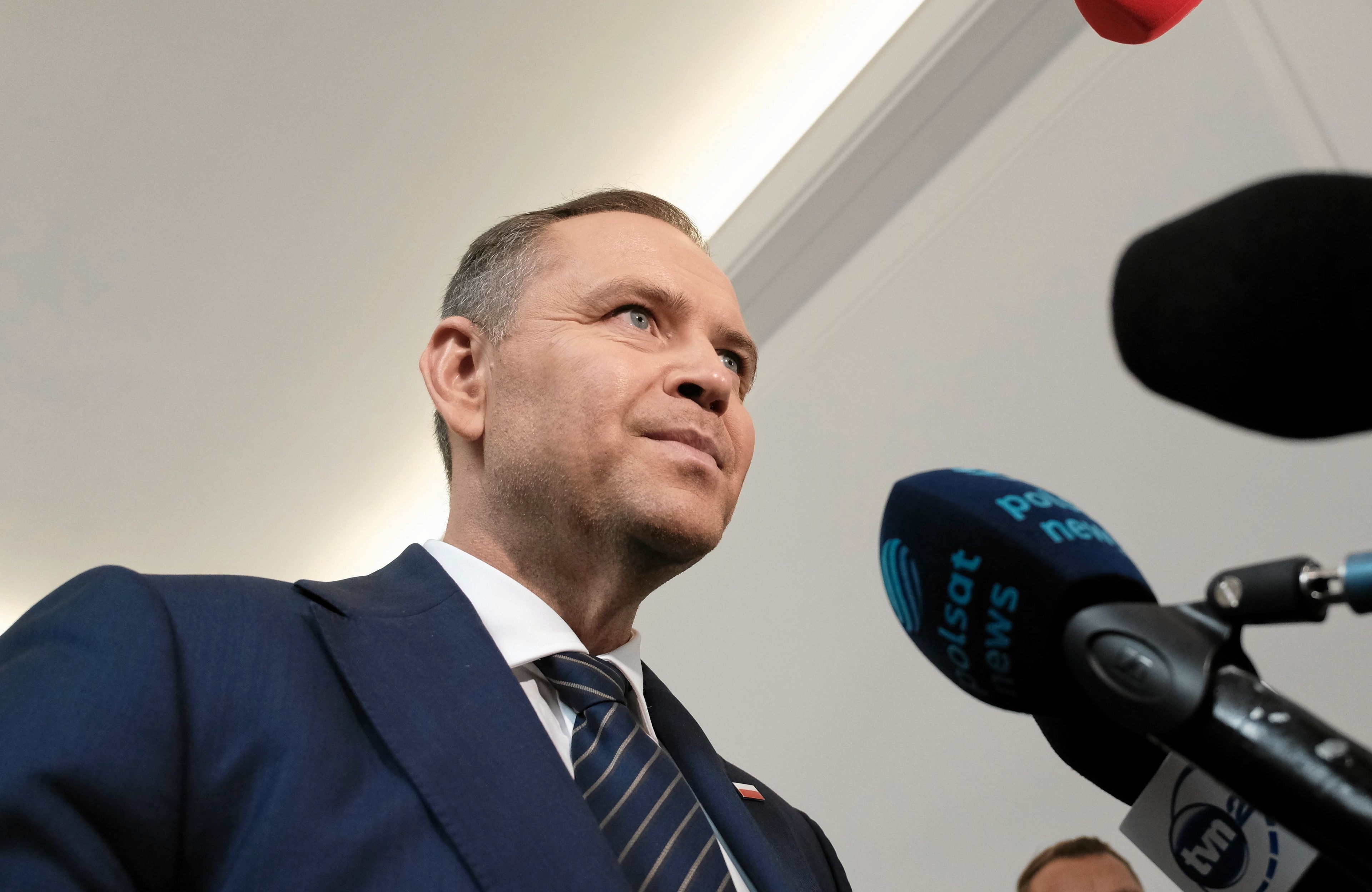 Karol Nawrocki z kuluarach Sejmu, 24.07.2025 r.