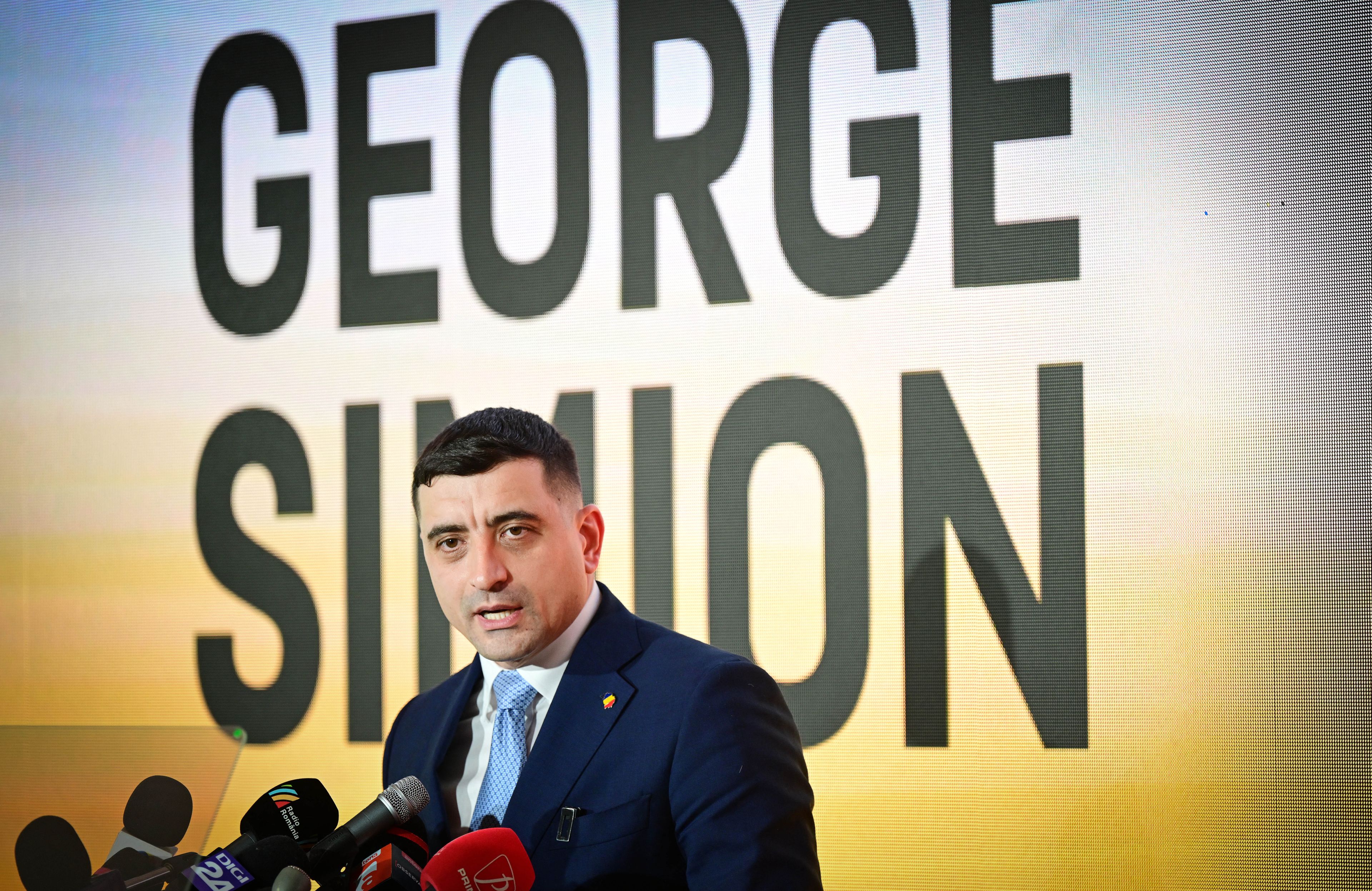George Simion, lider nacjonalistycznej partii „Sojusz na rzecz Unii Rumunów” (AUR)