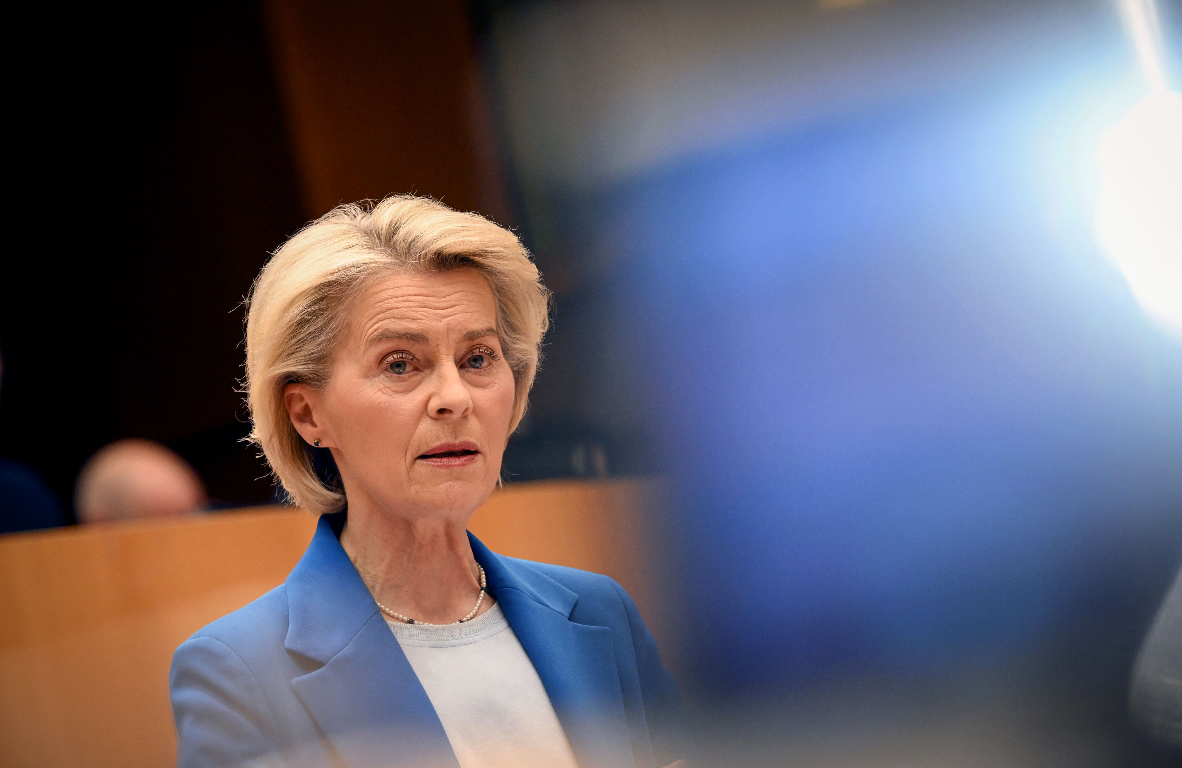 Przewodnicząca KE Ursula von der Leyen podczas debaty nad wieloletnim budżetem UE, 12.11.2025 r. Bruksela