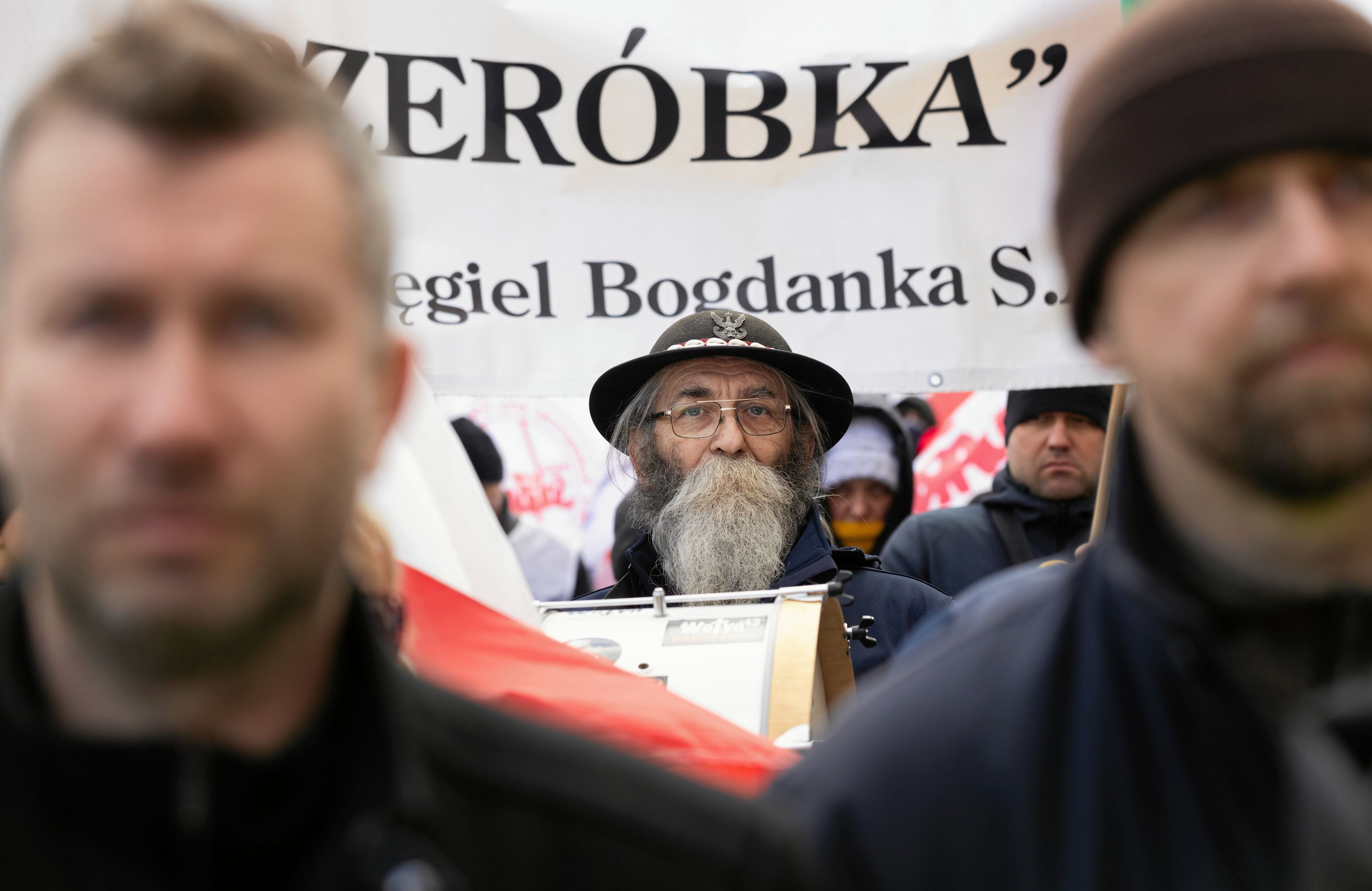 Protest górników z kopalni Bogdanka, 8.04.2025 r. Lublin