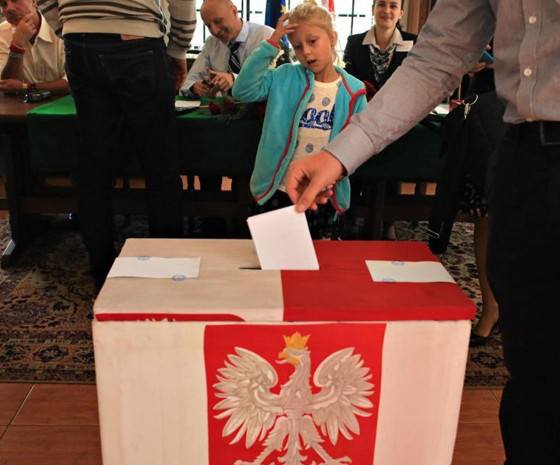 urna w lokalu wyborczym w USA