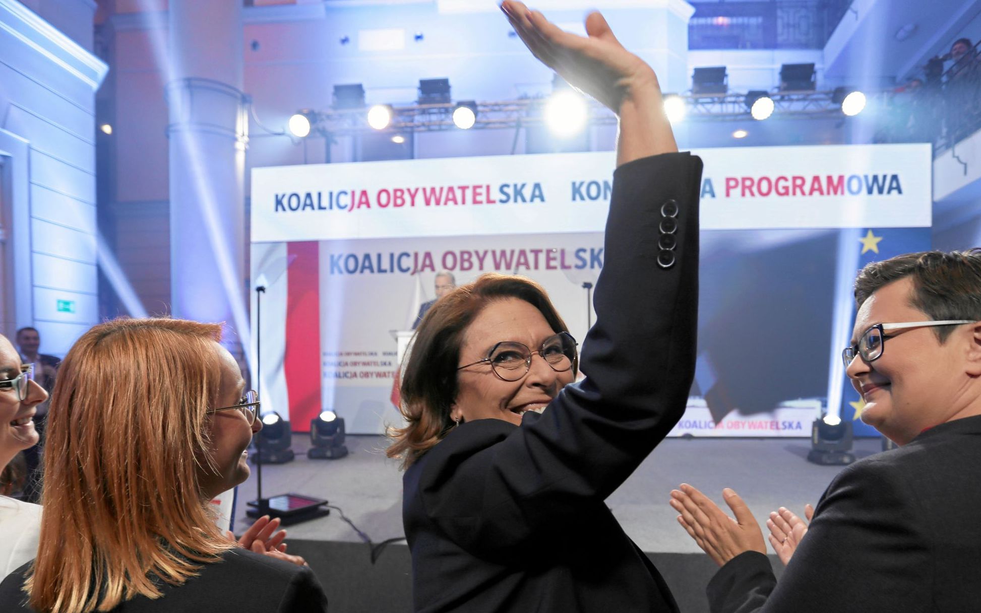 Grafika do artykułu Koalicja Obywatelska kończy z bojkotem wyborów. Leszczyna: "Kidawa-Błońska przekona wyborców Hołowni"
