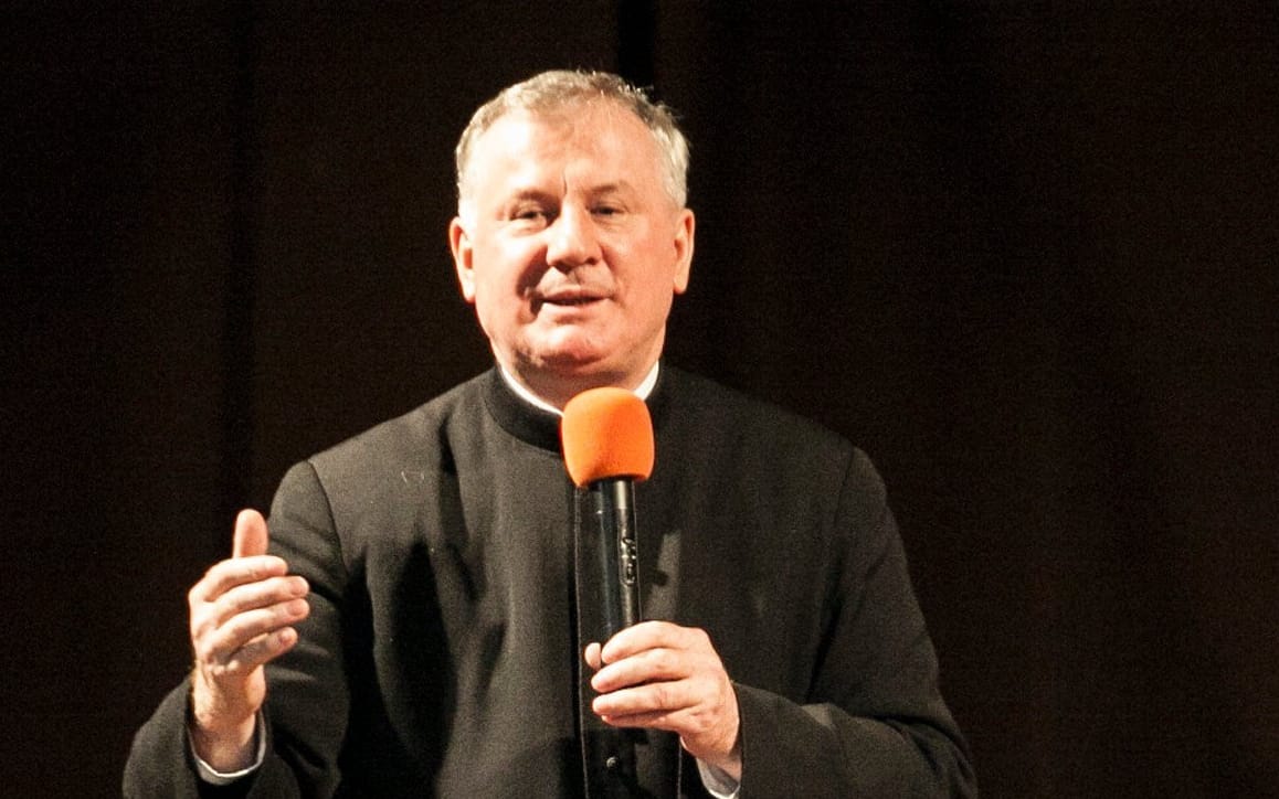 20.01.2018 Wroclaw . Wyklad w rotundzie kosciola p. w. sw. Franciszka z Asyzu , pt . Ostateczny cel marksizmu . Raj czy pieklo na ziemi ? . Prowadzenie ks. prof. Tadeusz Guz i Krzysztof Karon .
Fot . Krzysztof Cwik / Agencja Gazeta