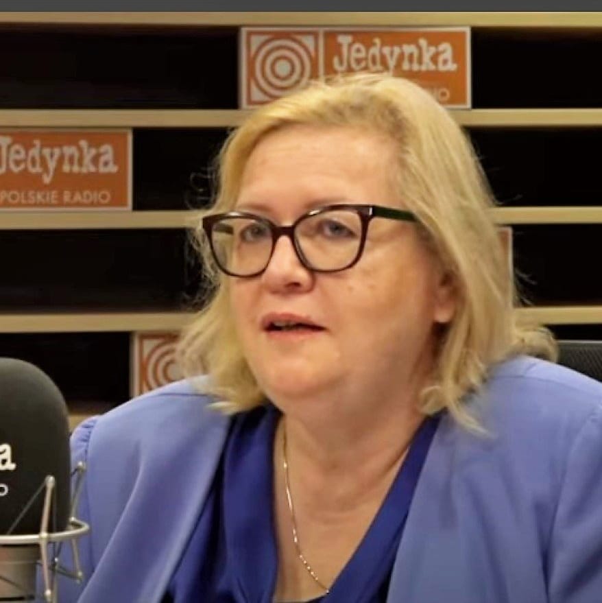 Małgorzata Manowska w studiu programu I Polskiego Radia