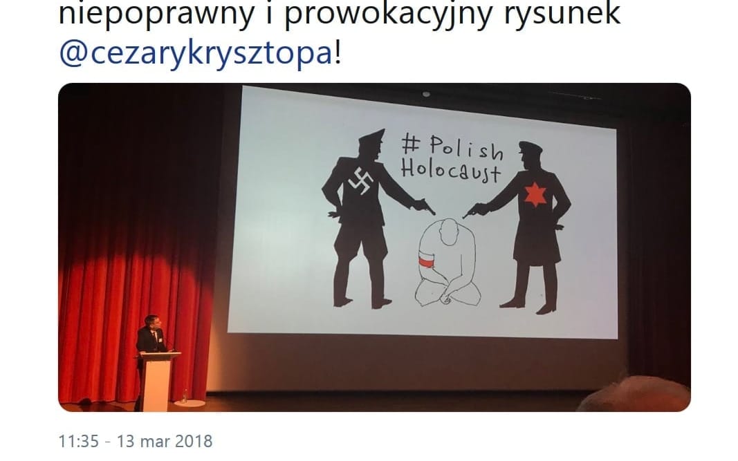 Grafika do artykułu Antysemickie rysunki to nie „twórczość artystyczna", lecz przestępstwo. Otwarta Rzeczpospolita składa zawiadomienie