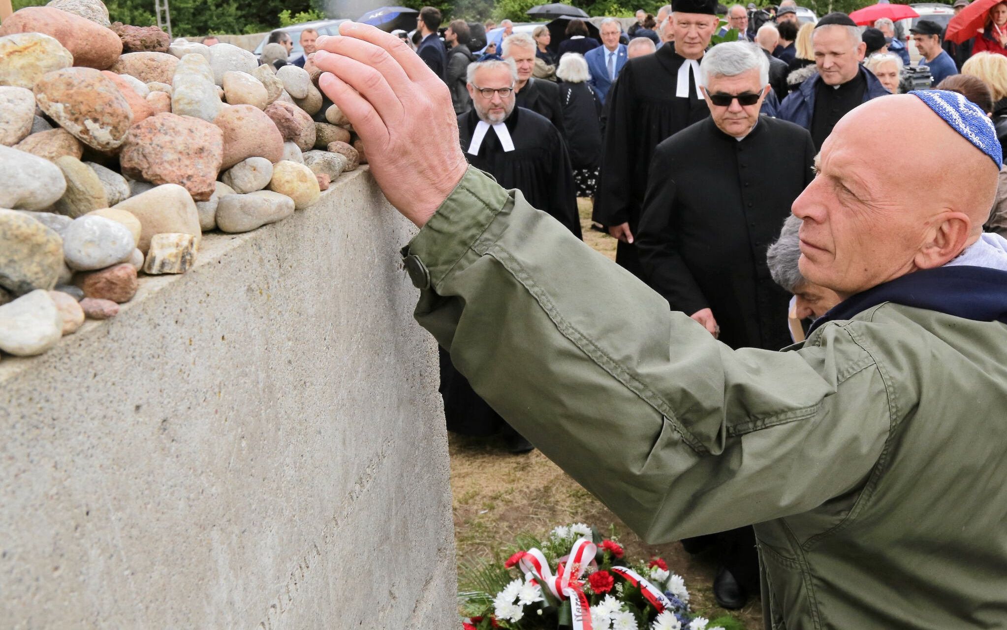 10.07.2019  Jedwabne . Uroczystosc upamietniajaca spalenie w stodole - mord na ludnosci zydowskiej dokonany przez Polakow podczas drugiej wojny swiatowej . 
Fot. Agnieszka Sadowska/ Agencja Gazeta. *** Local Caption *** .