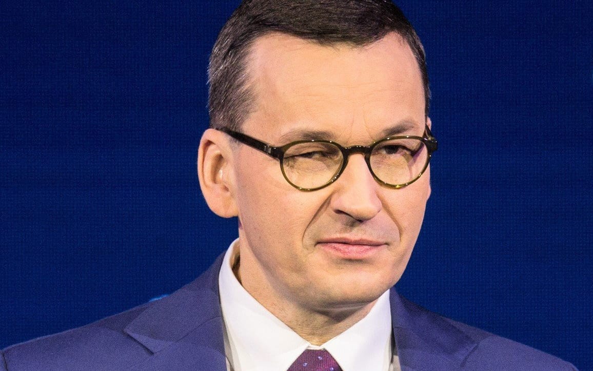 29.02.2020 Warszawa , Kancelaria Prezesa Rady Ministrow . Premier RP Mateusz Morawiecki podczas gali finalowej Piatka na 100 dni . 
Fot. Adam Stepien / Agencja Gazeta