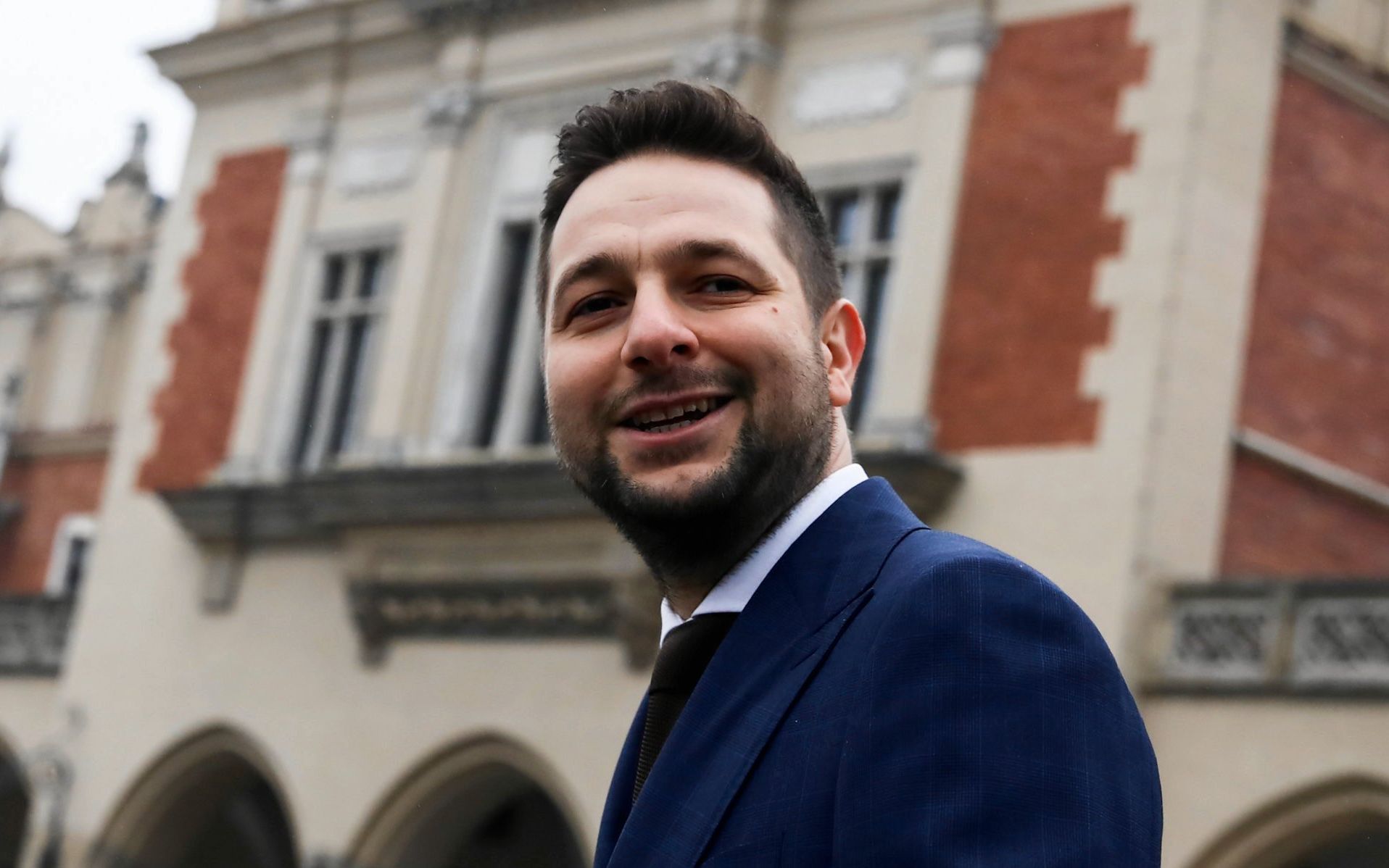 11.04.2019 Krakow , Rynek Glowny . Patryk Jaki podczas konferencji prasowej . Fot. Jakub Porzycki / Agencja Gazeta