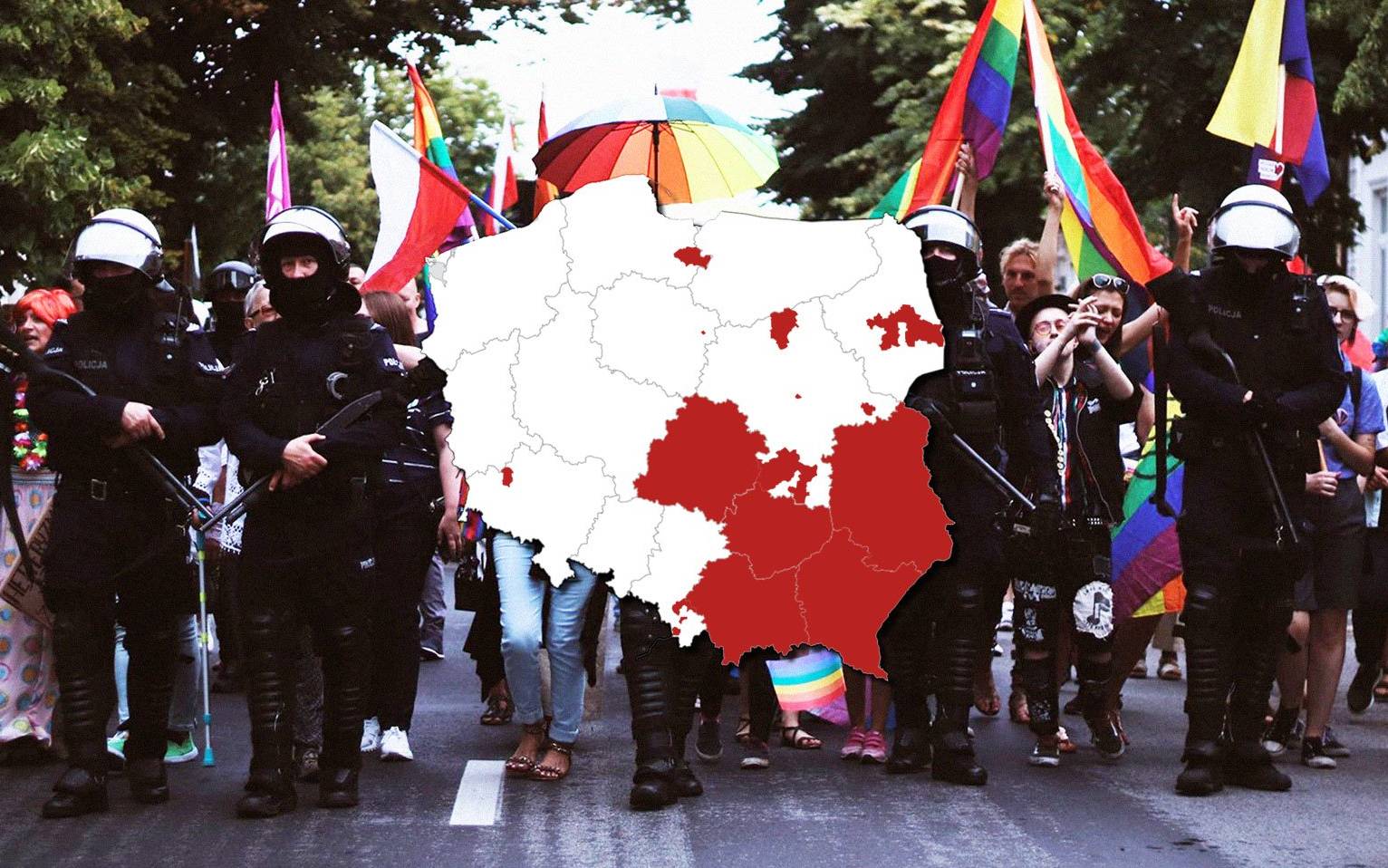 Grafika do artykułu We are sending 52 reports on ‘LGBT free zones’ to twin regions of the EU. Terminate the agreement!