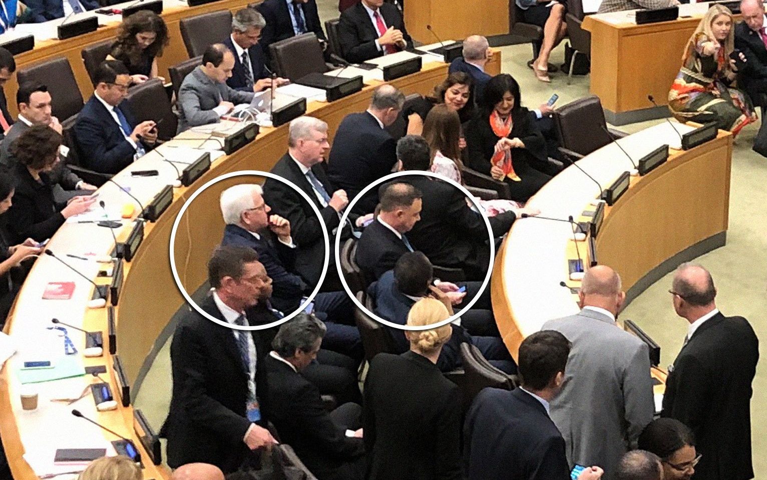 Grafika do artykułu Jak Duda wyczekiwał na Trumpa w ONZ, 23 września 2019. Nie ta sala, nie ten temat [UJAWNIAMY]