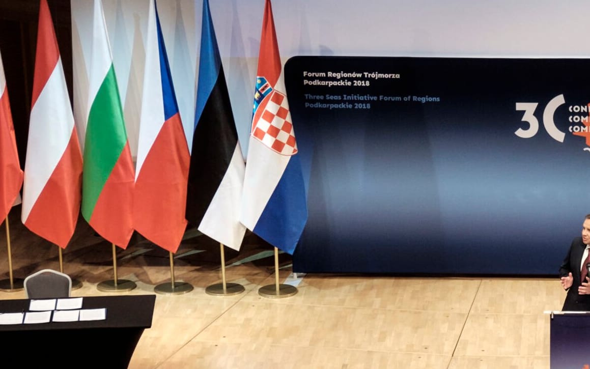 03.07.2018 Jasionka , G2A Arena . Prezydent RP Andrzej Duda podczas Forum Regionow Trojmorza .
Fot. Patryk Ogorzalek / Agencja Wyborcza.pl