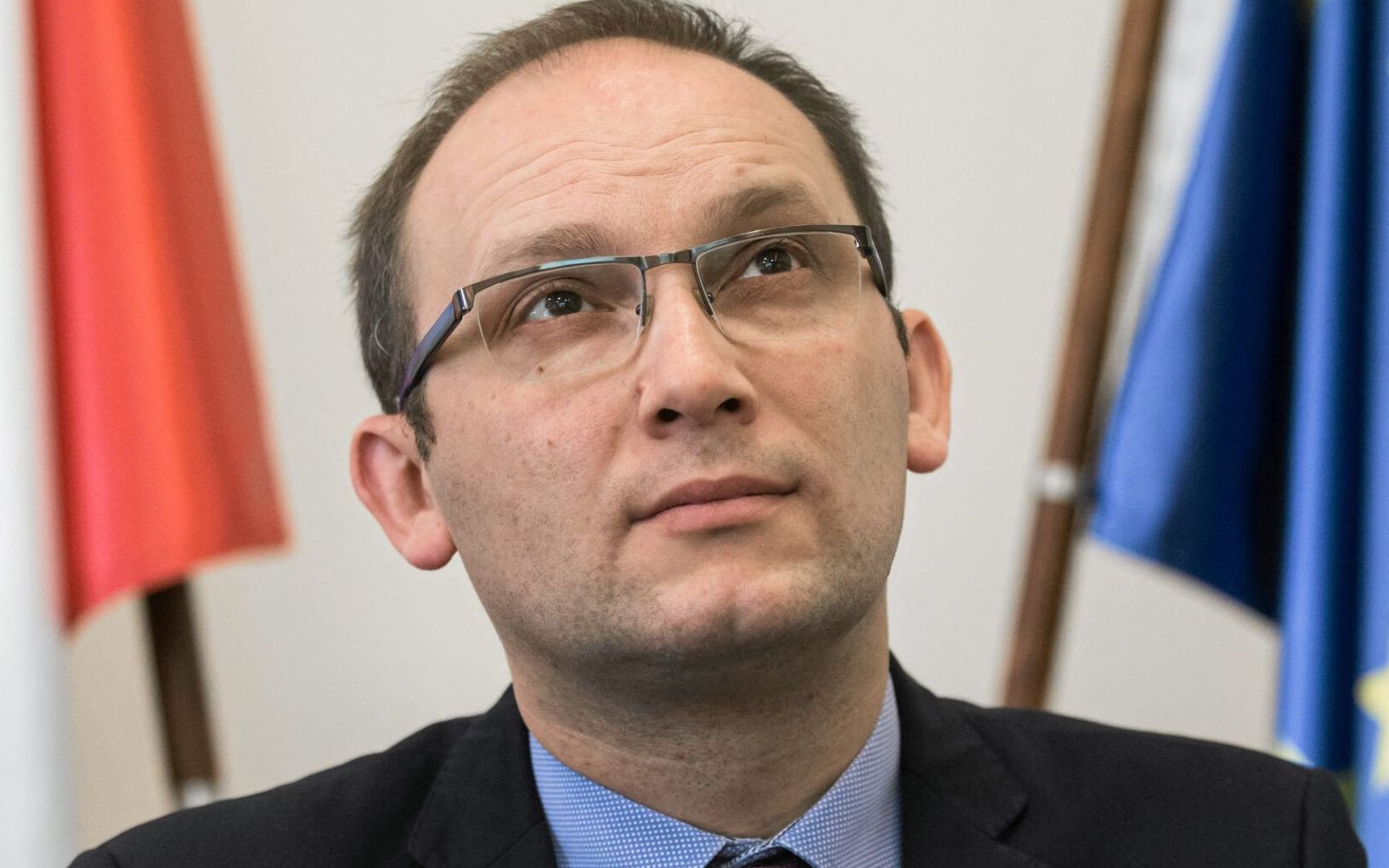 24.10.2017 Lublin , Urzad Wojewodzki . Rzecznik wojewody Radoslaw Brzozka podczas konferencji prasowej na temat budowy czesci drogi ekspresowej S 19 , bedacej obwodnica miejscowosci Niemce .
Fot. Jakub Orzechowski / Agencja Wyborcza.pl