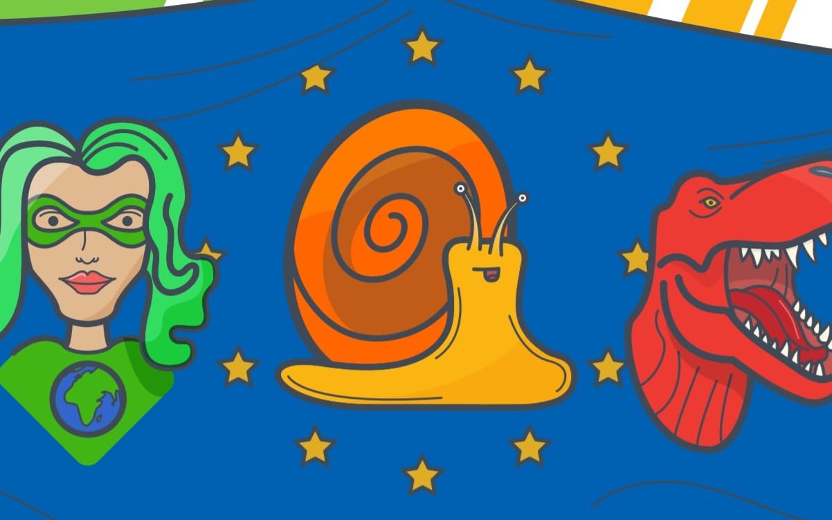 Grafika do artykułu "Polscy europosłowie to Dinozaury". Nie zrobili nic dla klimatu w europarlamencie [RAPORT]