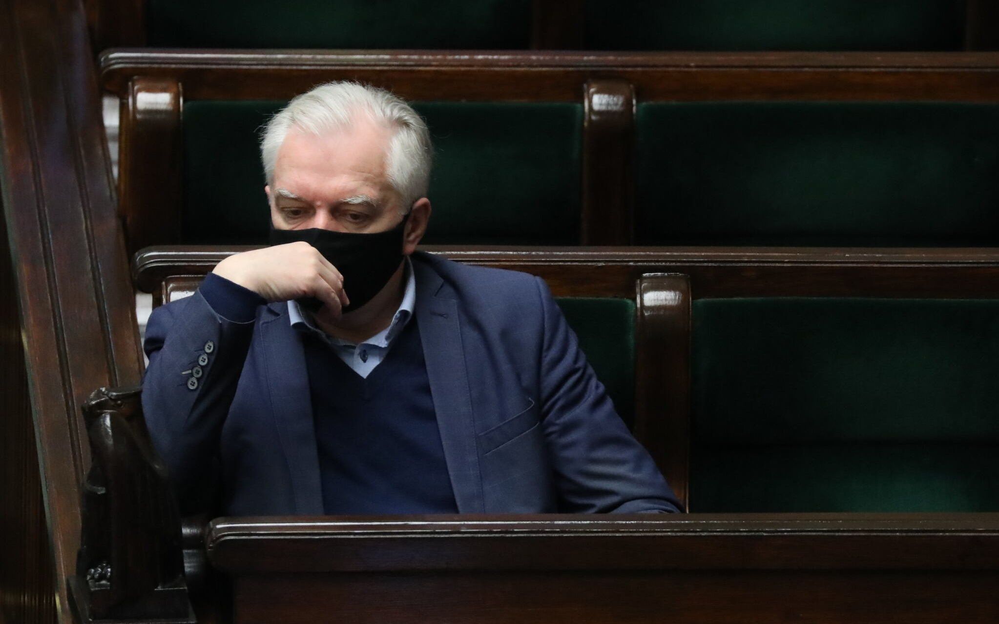 25.02.2021 Warszawa , ul. Wiejska , Sejm . Wicepremier rzadu PiS Jaroslaw Gowin podczas drugiego dnia 26. posiedzenia Sejmu IX Kadencji .
Fot. Slawomir Kaminski / Agencja Gazeta