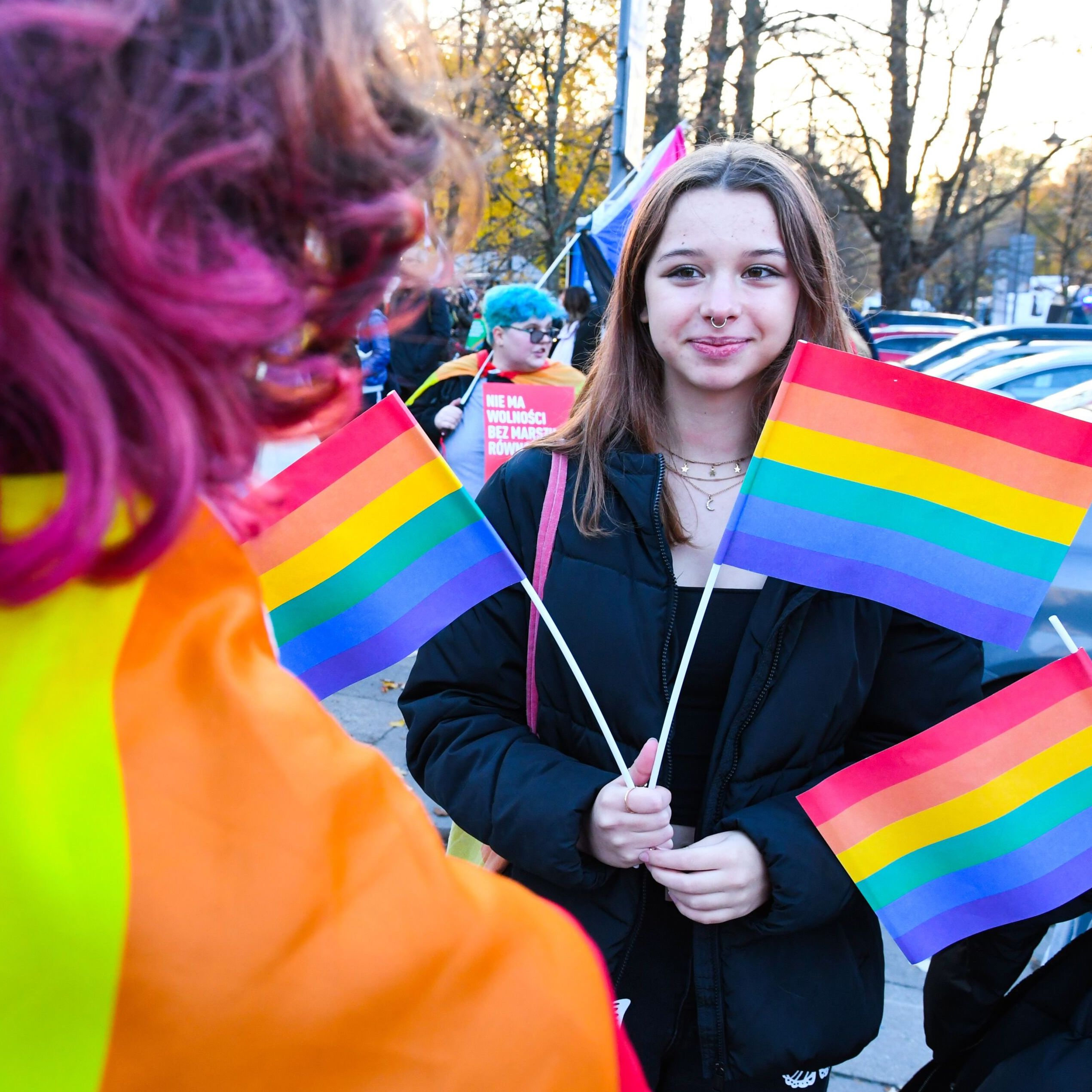 Warszawa, 28.10.2021. Protest przeciw ustawie StopLGBT Kai Godek