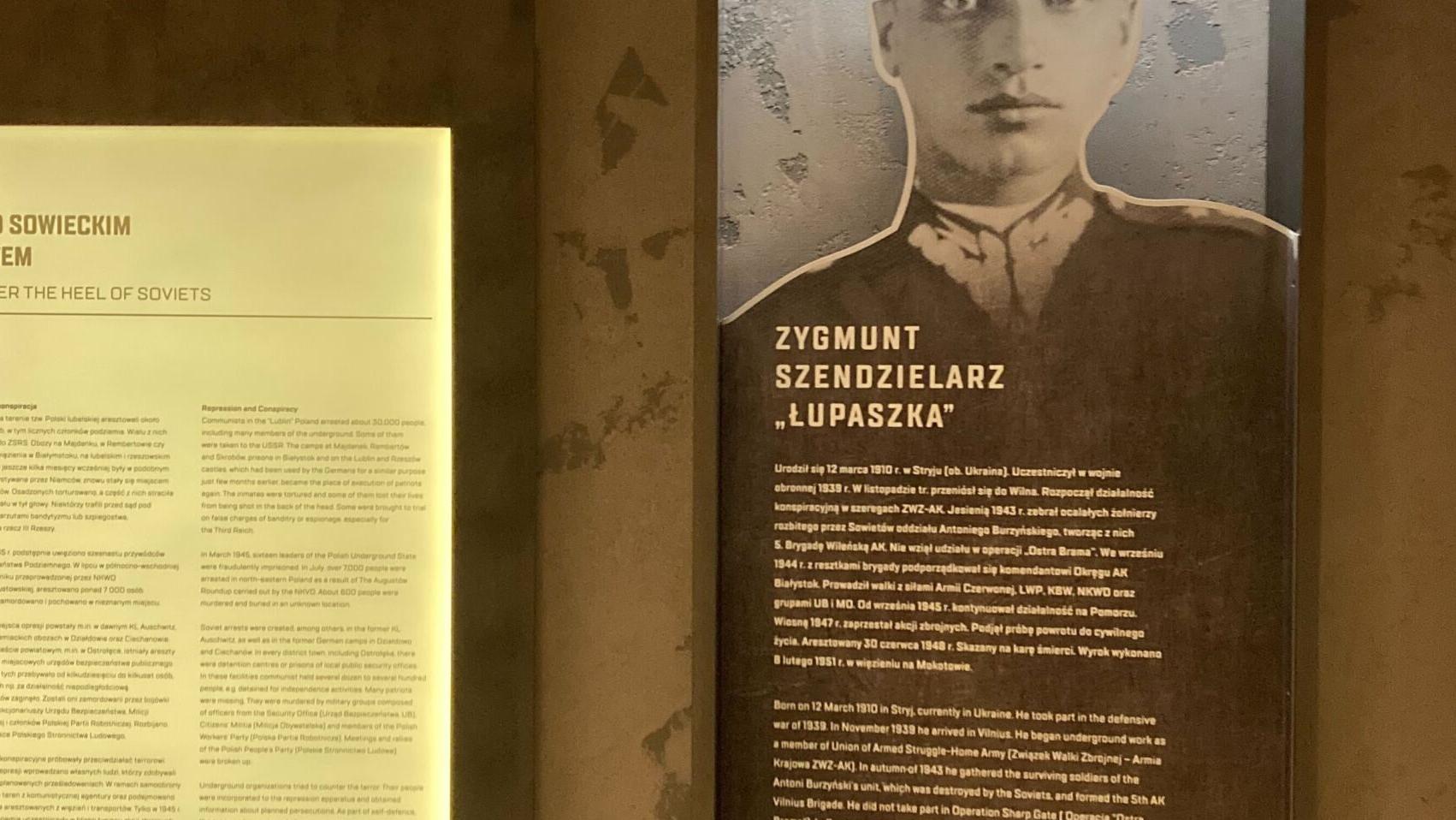 Portret Łupaszki w Muzeum Żołnierzy Wyklętych w Ostrołęce