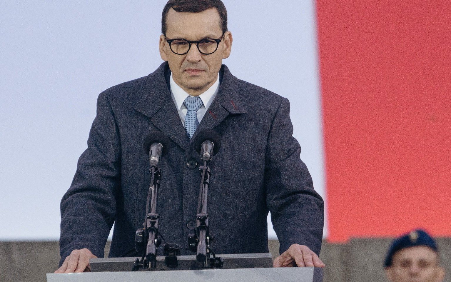 01.09.2021 Gdansk , Westerplatte . Premier Mateusz Morawiecki podczas obchodow 82. rocznicy wybuchu II Wojny Swiatowej .
fot. Bartosz Banka / Agencja Gazeta