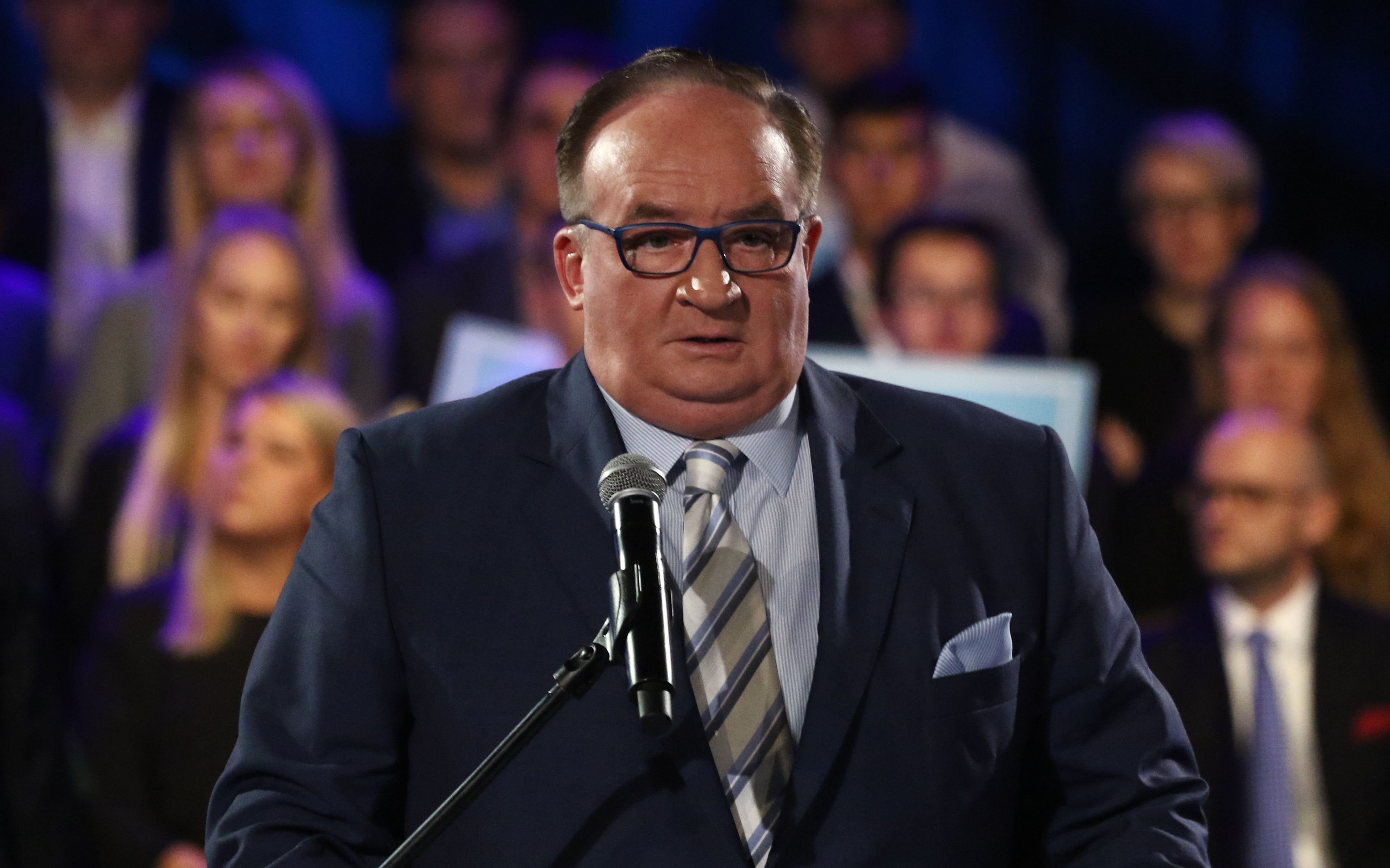22.09.2018 Warszawa , Kino Palladium . Nz Jacek Saryusz - Wolski podczas wojewodzkiej konwencji partii Prawo i Sprawiedliwosc .
Fot. Slawomir Kaminski / Agencja Gazeta