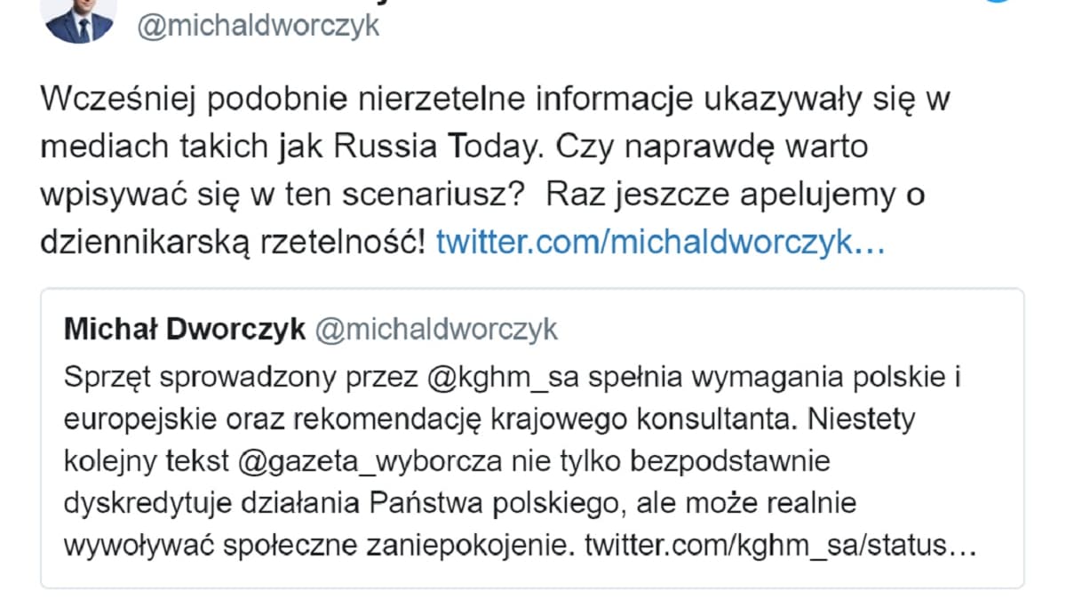 Wpis Michała Dworczyka na Twitterze z 30 kwietnia 2020