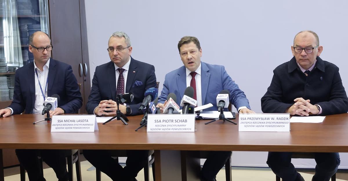 Уголовные обвинения для Шаба, Радзика и Ласоты. За преследование судьи Журека дисциплинарные обвинения