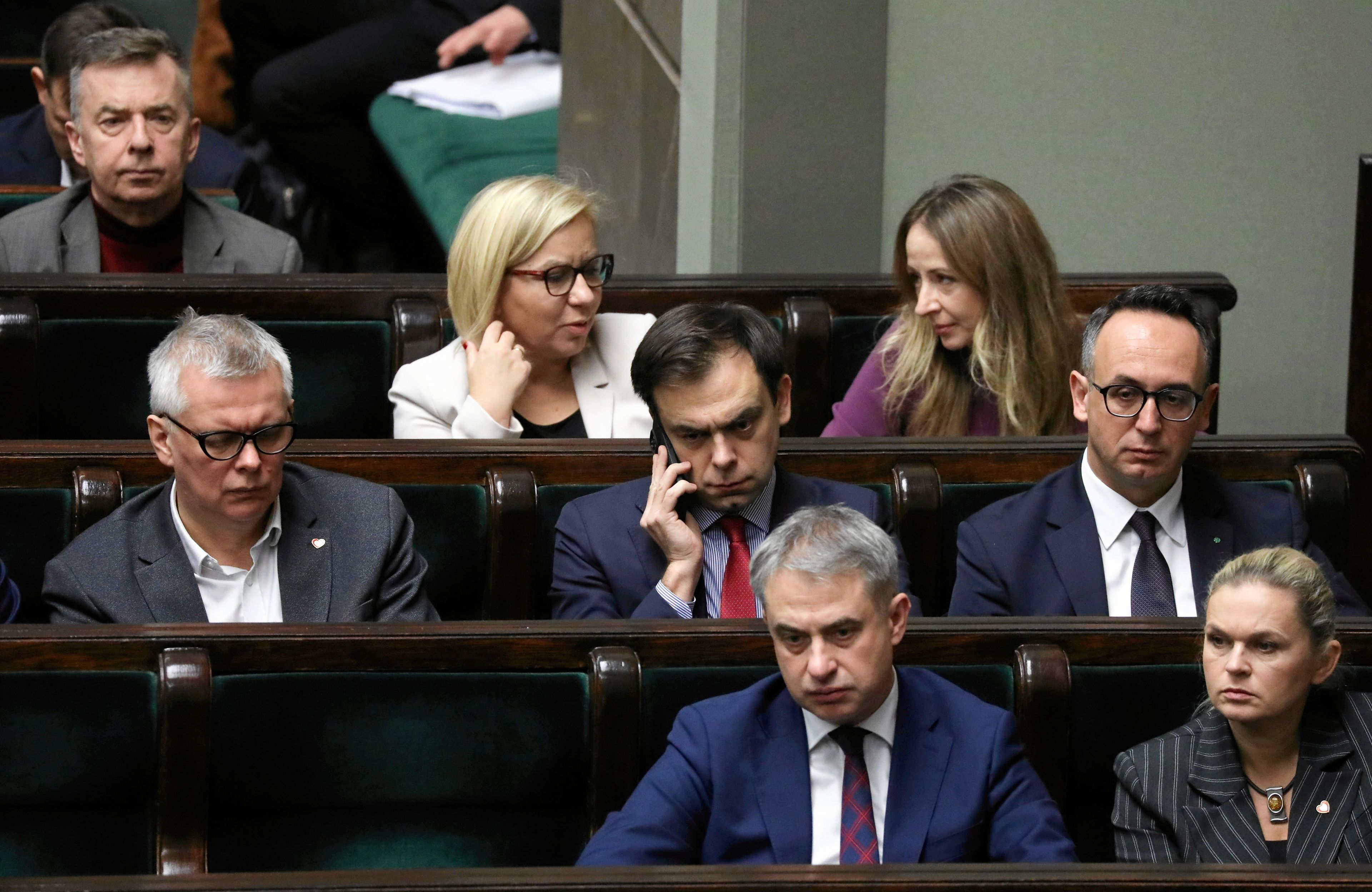 Ministrowie w ławach w Sejmie