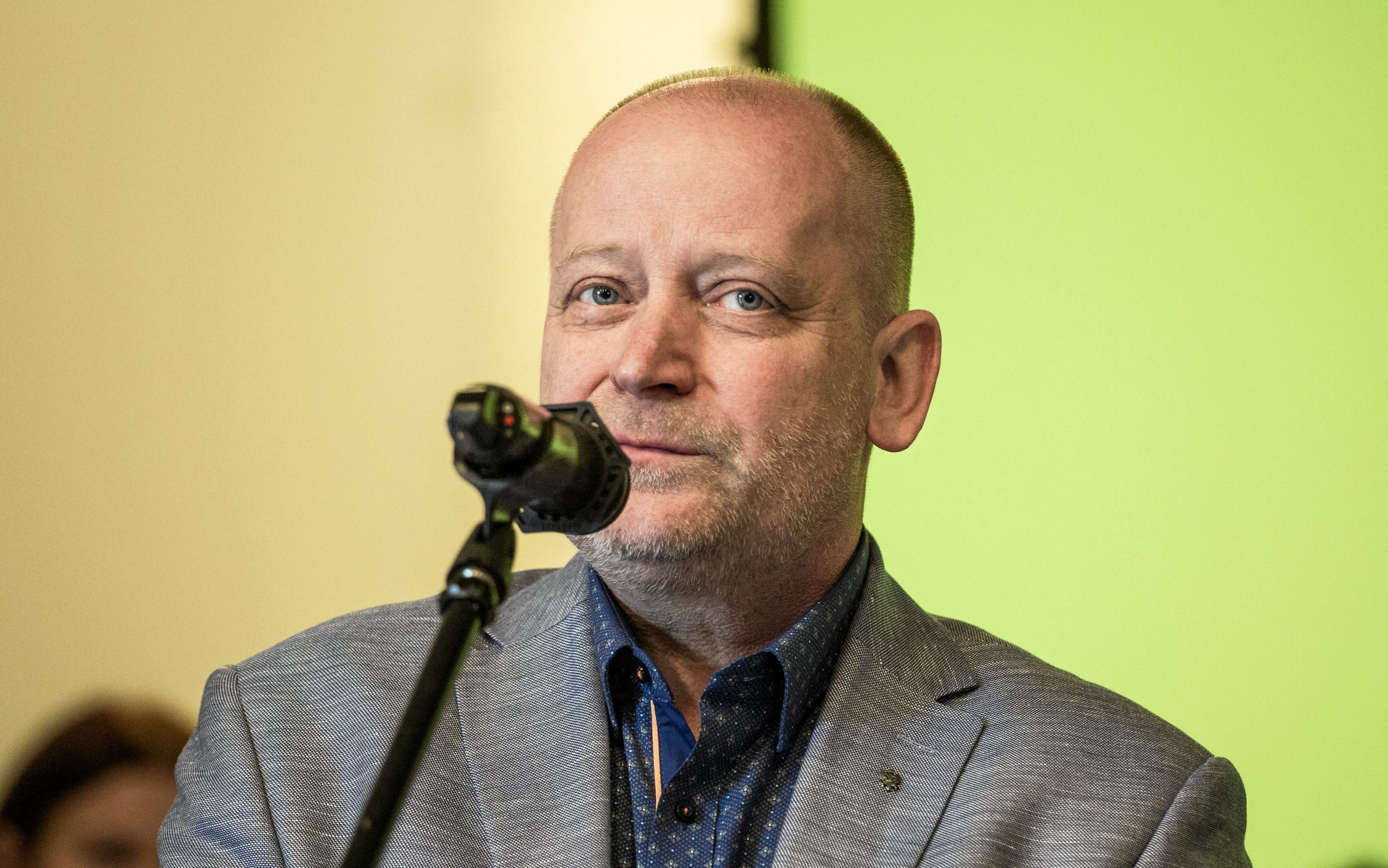 11.04.2019 Warszawa , ulica Wybrzeze Kosciuszkowskie . Centrum Nauki Kopernik . Szef Branzy Oswiaty Nauki i Kultury Forum Zwiazkow Zawodowych Slawomir Wittkowicz podczas ktorej ogloszono wsparcie dla strajkujacych nauczycieli i utworzenie '' funduszu strajkowego ''.
Fot. Adam Stepien / Agencja Gazeta
