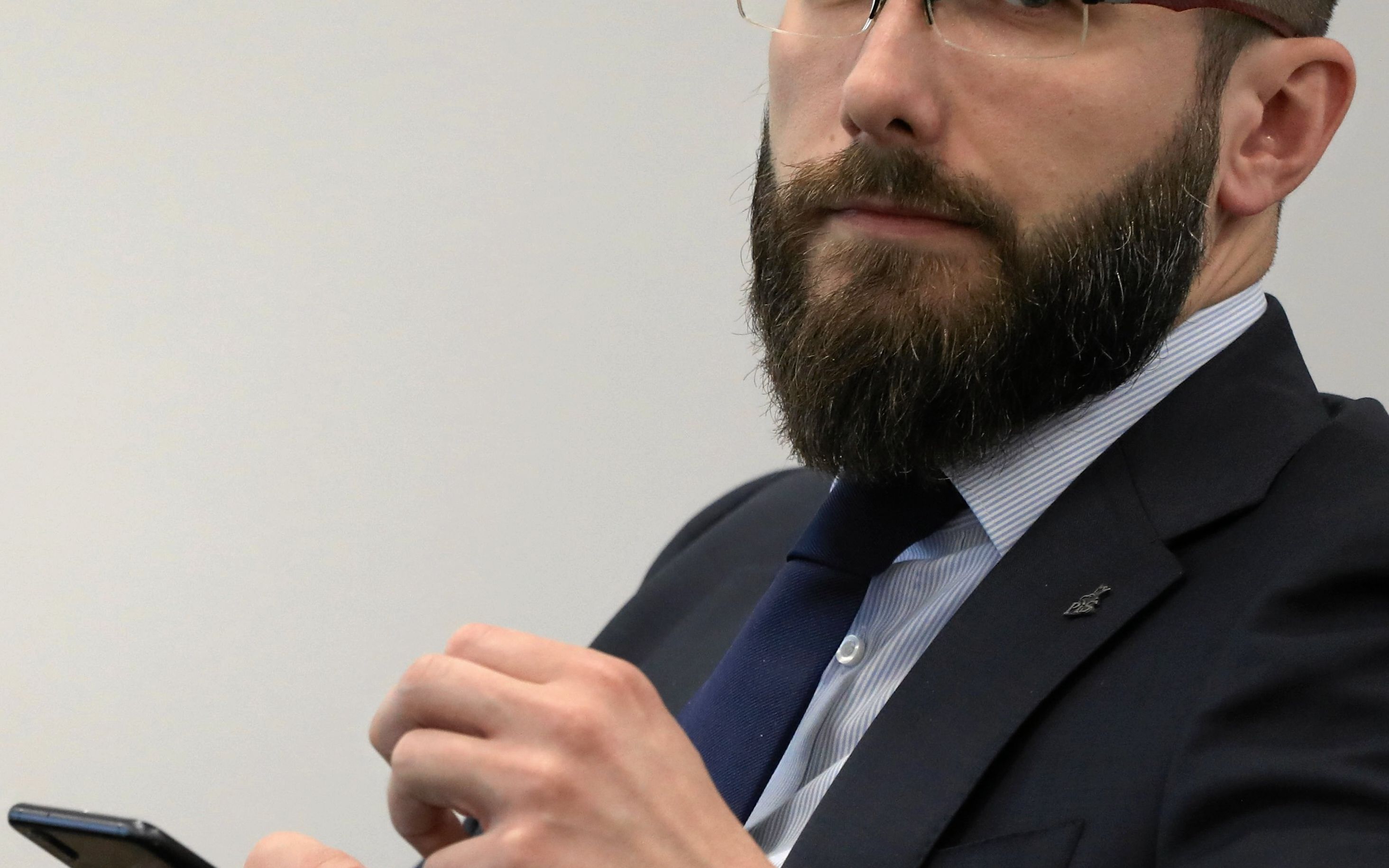 20.05.2018 Warszawa , Jedlinsk kolo Radomia . Radoslaw Fogiel ( asystent prezesa PiS Jaroslawa Kaczynskiego ) podczas spotkania zwolennikow partii z pisowskim Marszalkiem Sejmu Markiem Kuchcinskim .