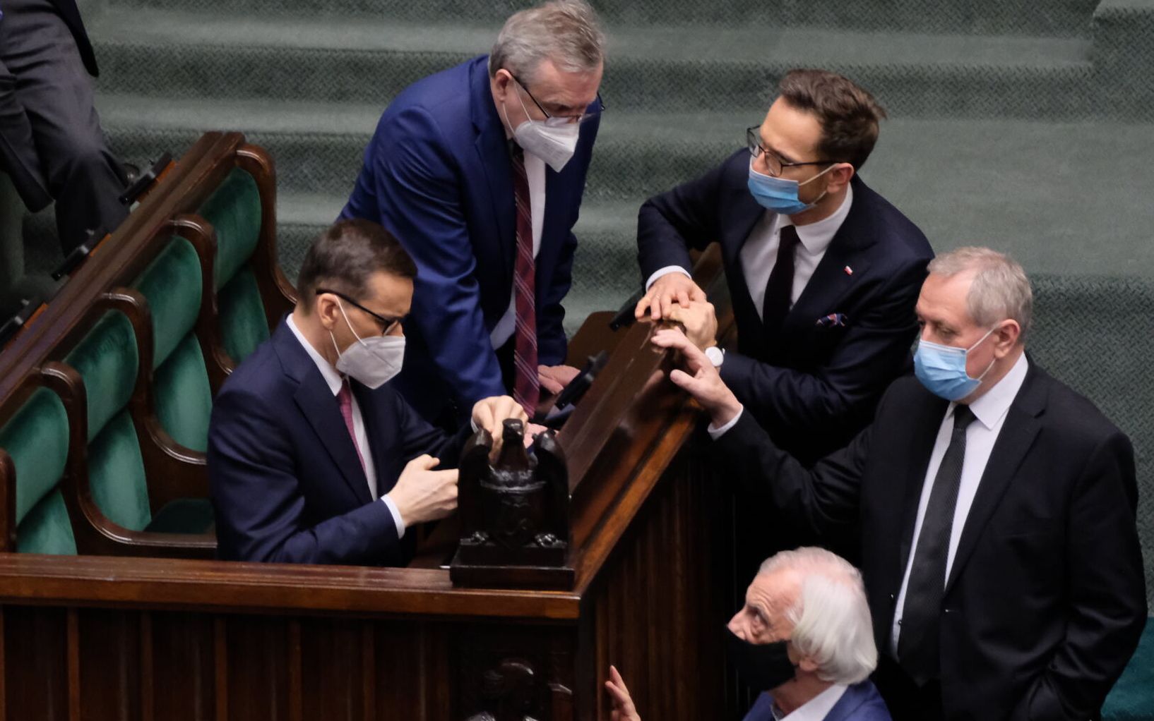 04.05.2021 Warszawa . Sejm . 29 . posiedzenie Sejmu IX kadencji . Poslowie podczas posiedzenia w sprawie akceptacji dla Krajowego Planu Odbudowy i europejskiego Funduszu Odbudowy .
Fot. Slawomir Kaminski / Agencja Gazeta