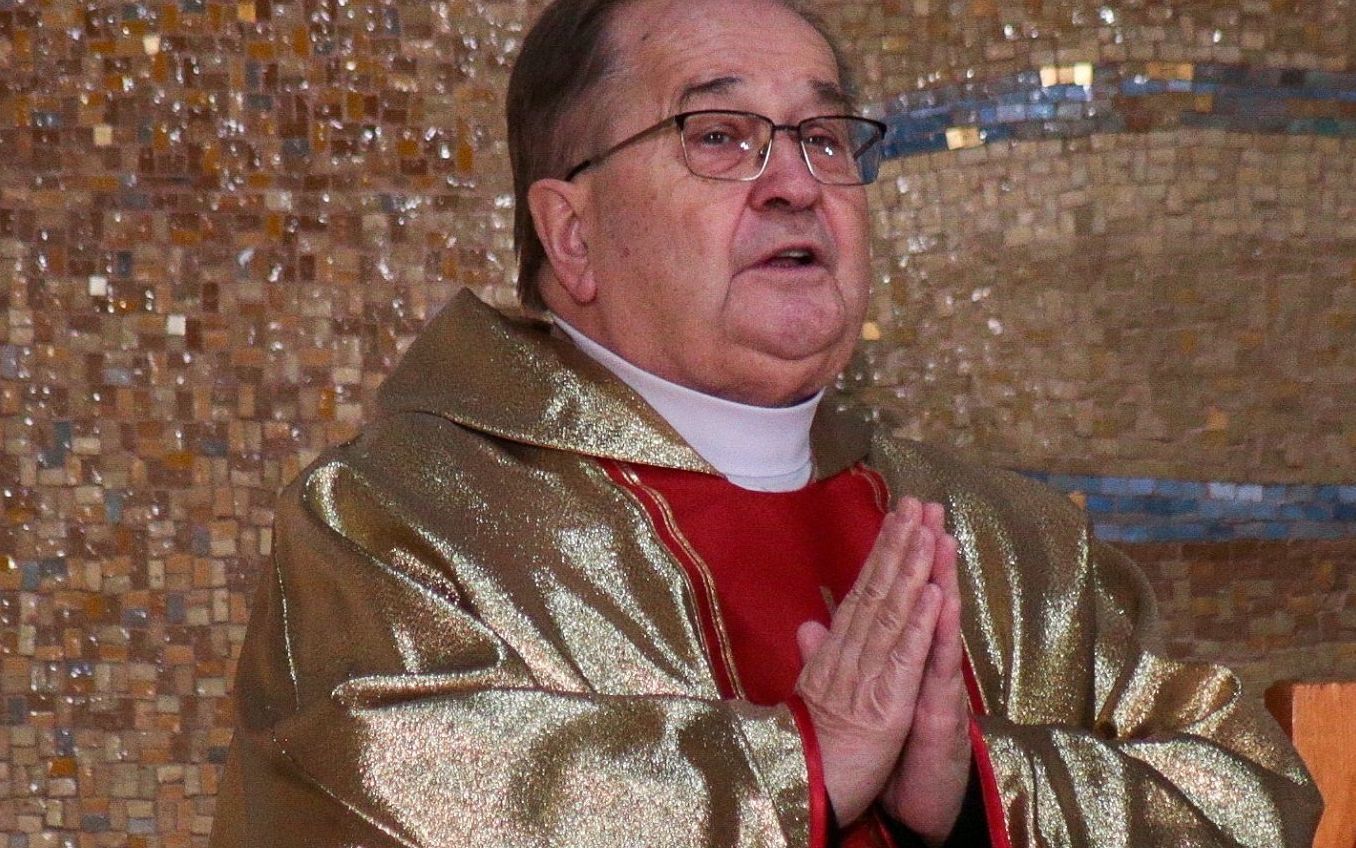 08.12.2020 Bydgoszcz , ulica Wojska Polskiego . Kosciol sw. Jadwigi Krolowej . Msza Swieta z okazji 28-lecia stacji Radia Maryja . Tadeusz Rydzyk .
Fot. Grazyna Marks / Agencja Gazeta