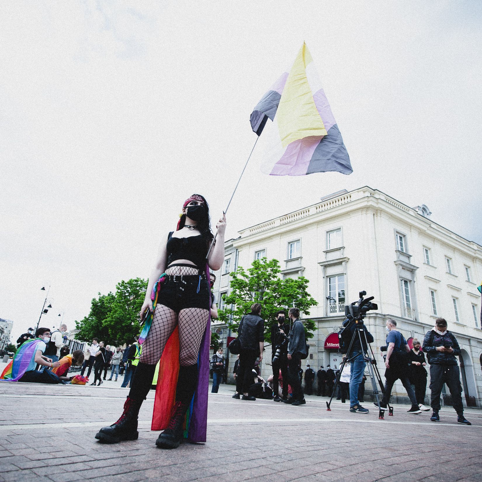Warszawa, 18.05.2021. Międzynarodowy Dzień Przeciw Homofobii, Transfobii i Bifobii