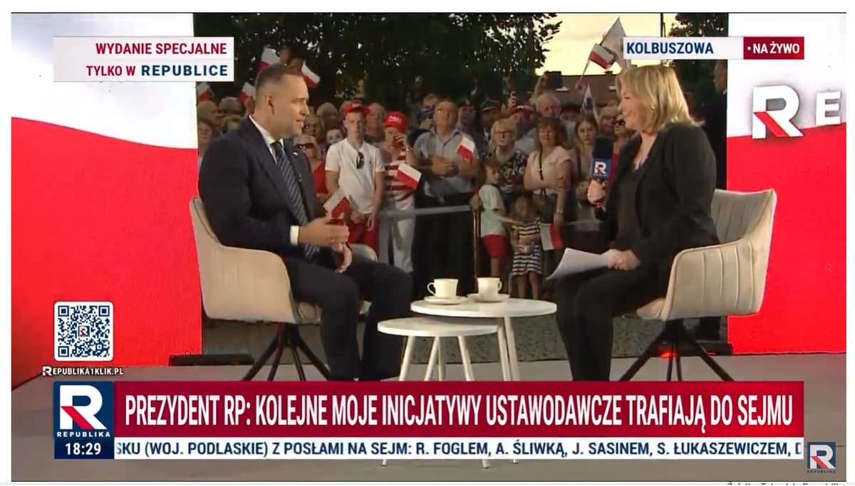 Nawrocki w Republice: „Powołam radę o naprawie ustroju państwa”