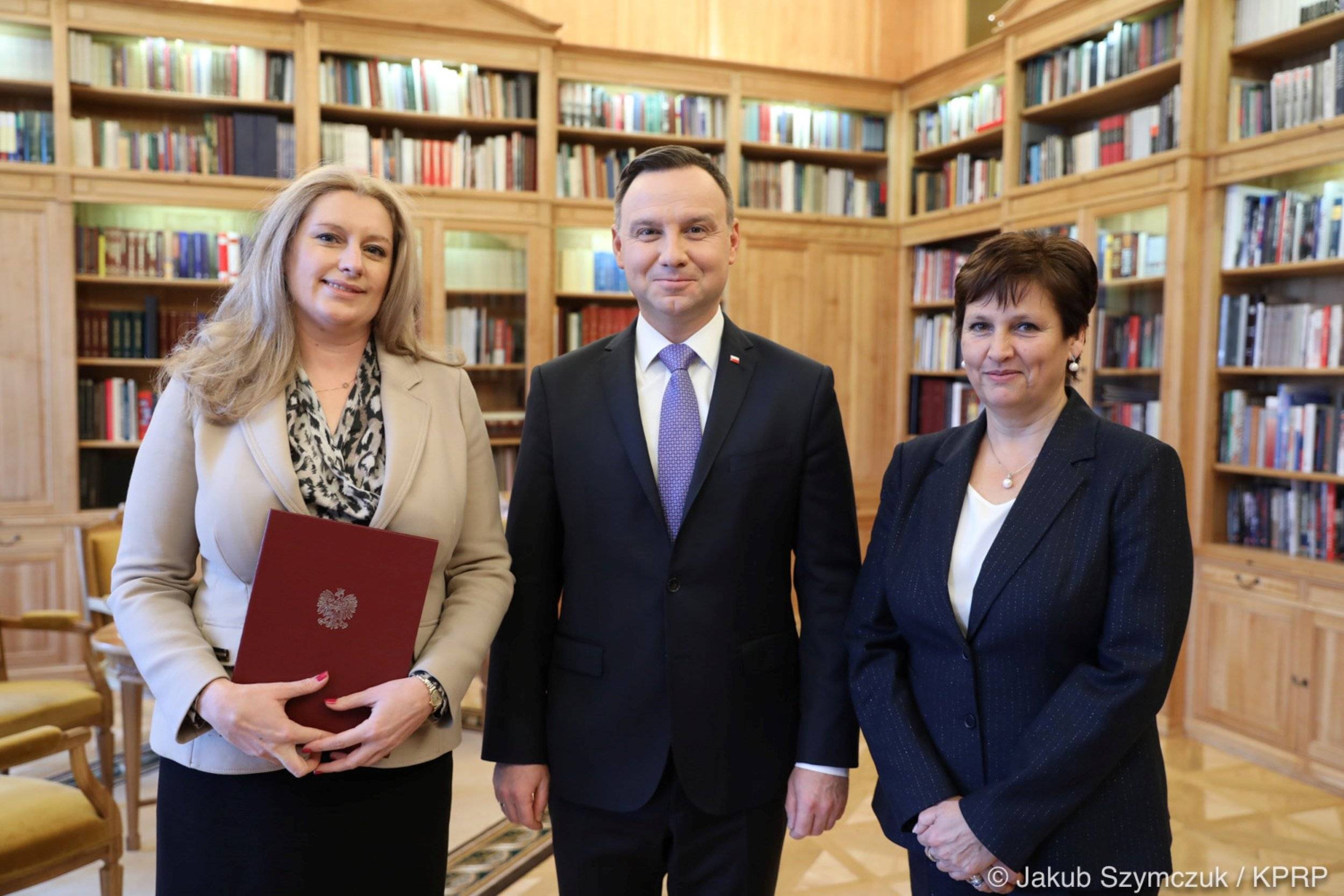 Joanna Lemańska stoi obok Andrzeja Duda