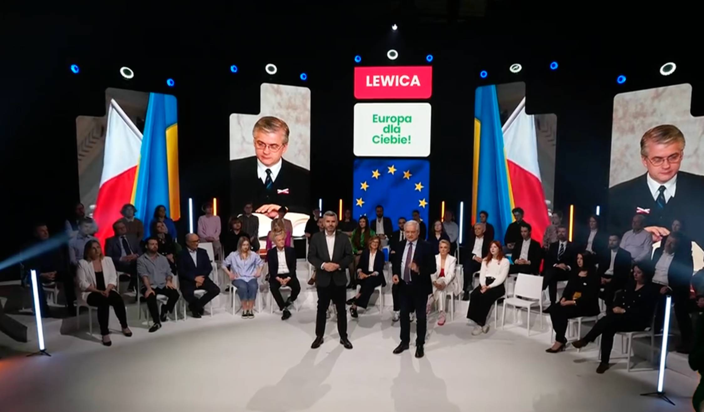 Maciej Konieczny i Włodzimierz Cimoszewicz na konwencji Lewicy
