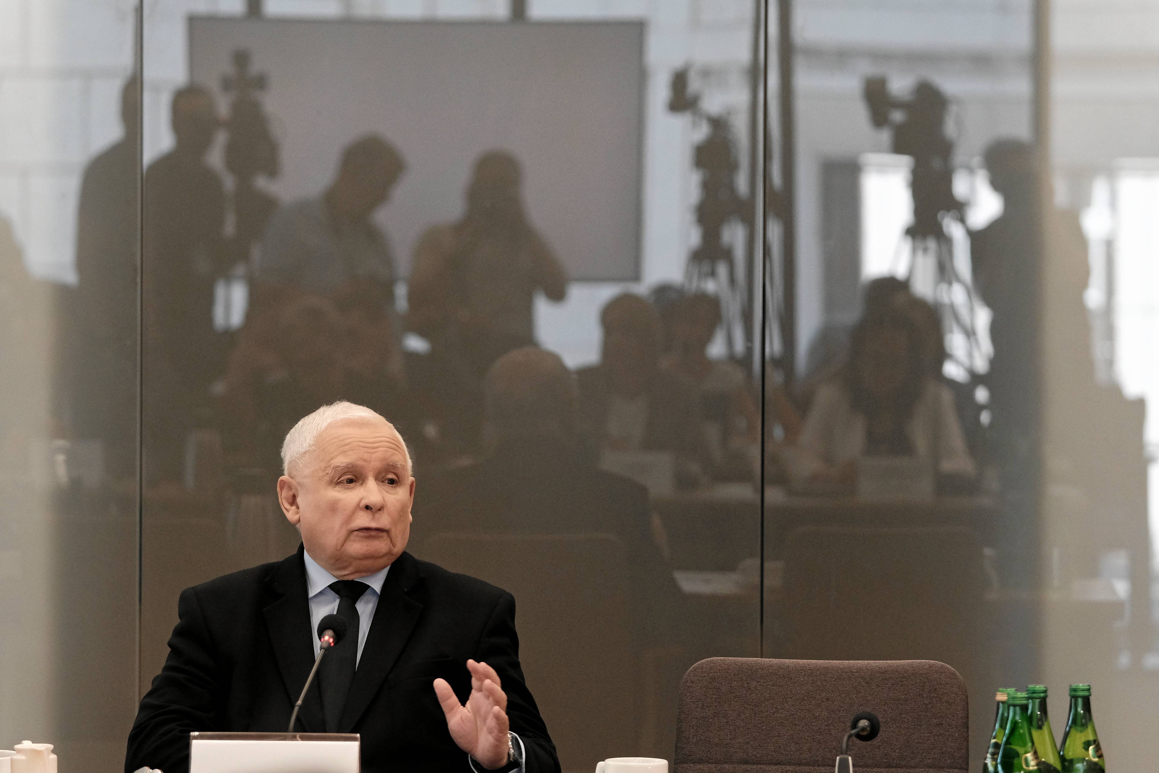 Jarosław Kaczyński podczas przesłuchania przed komisją śledczą