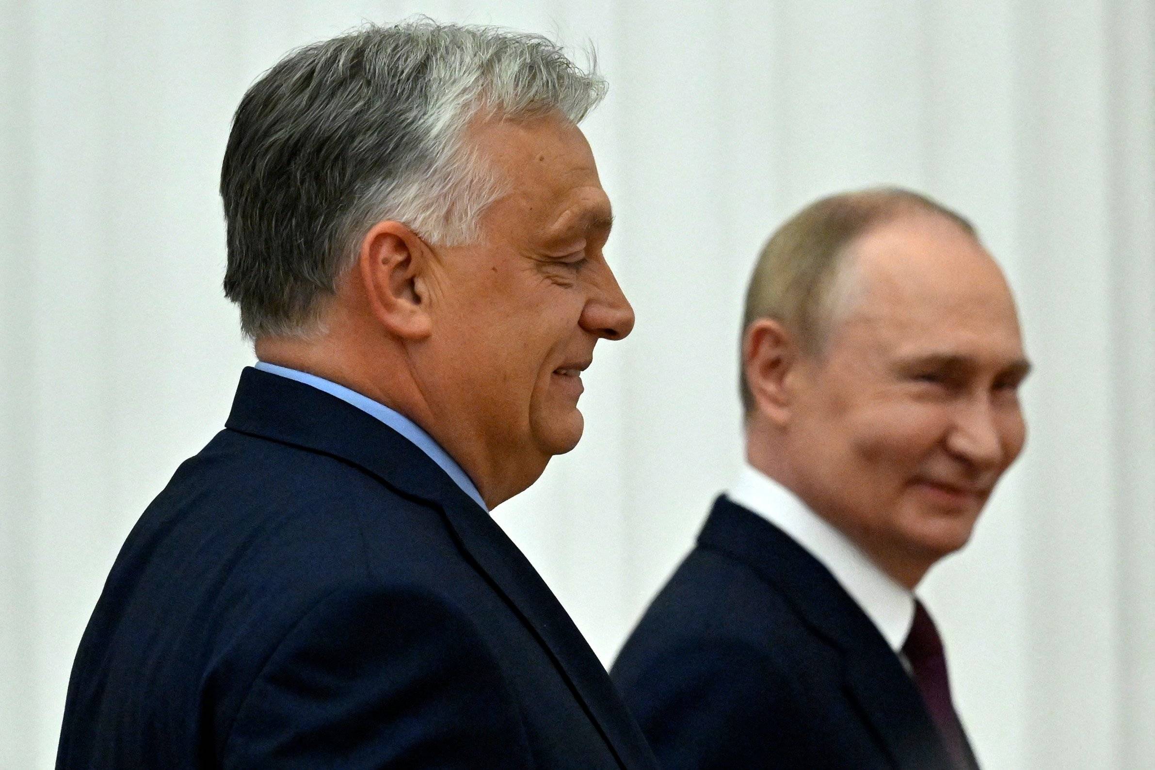 Viktor Orbán podczas potkania z Władymirem Putinem