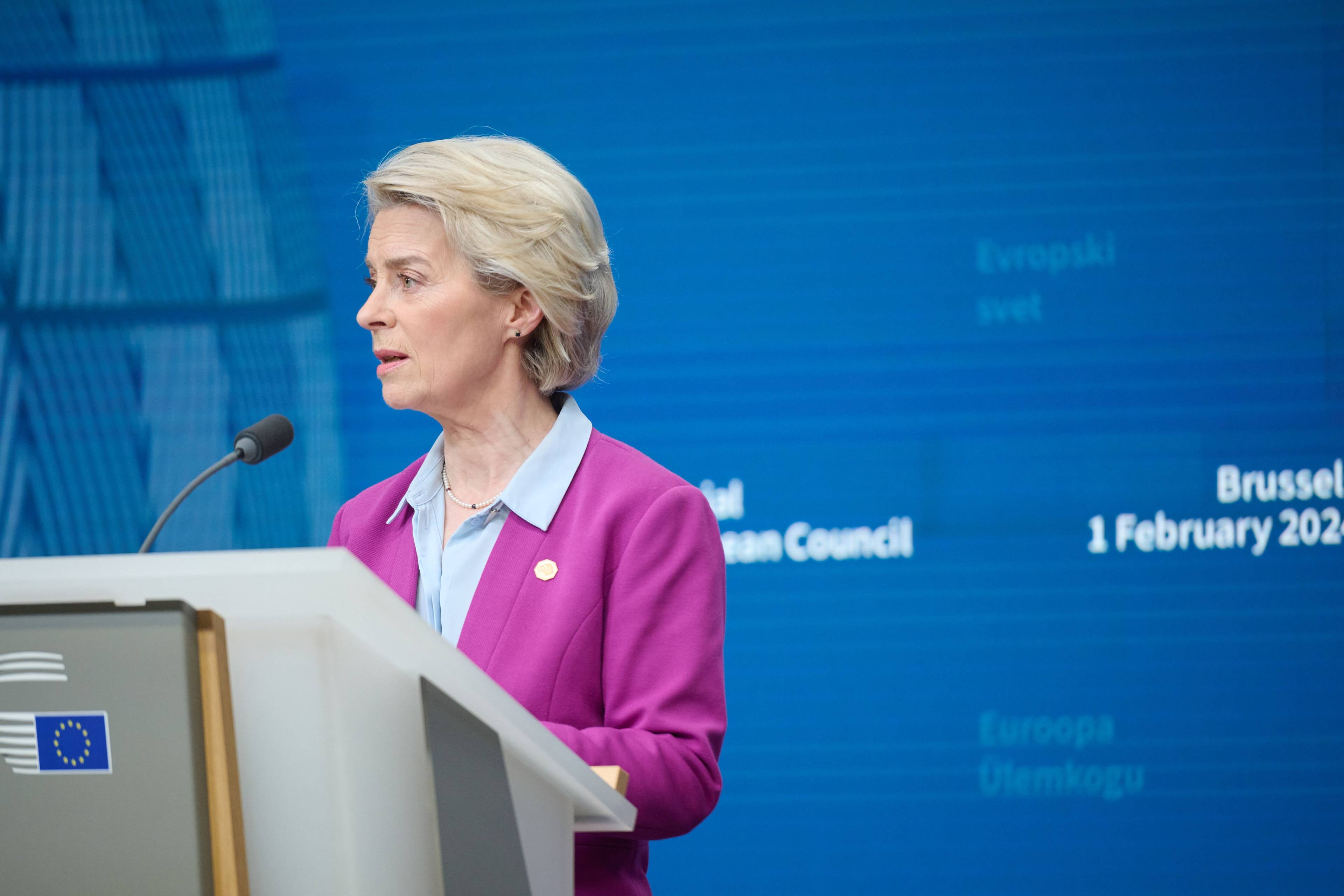 Ursula von der Leyen na konferencji prasowej