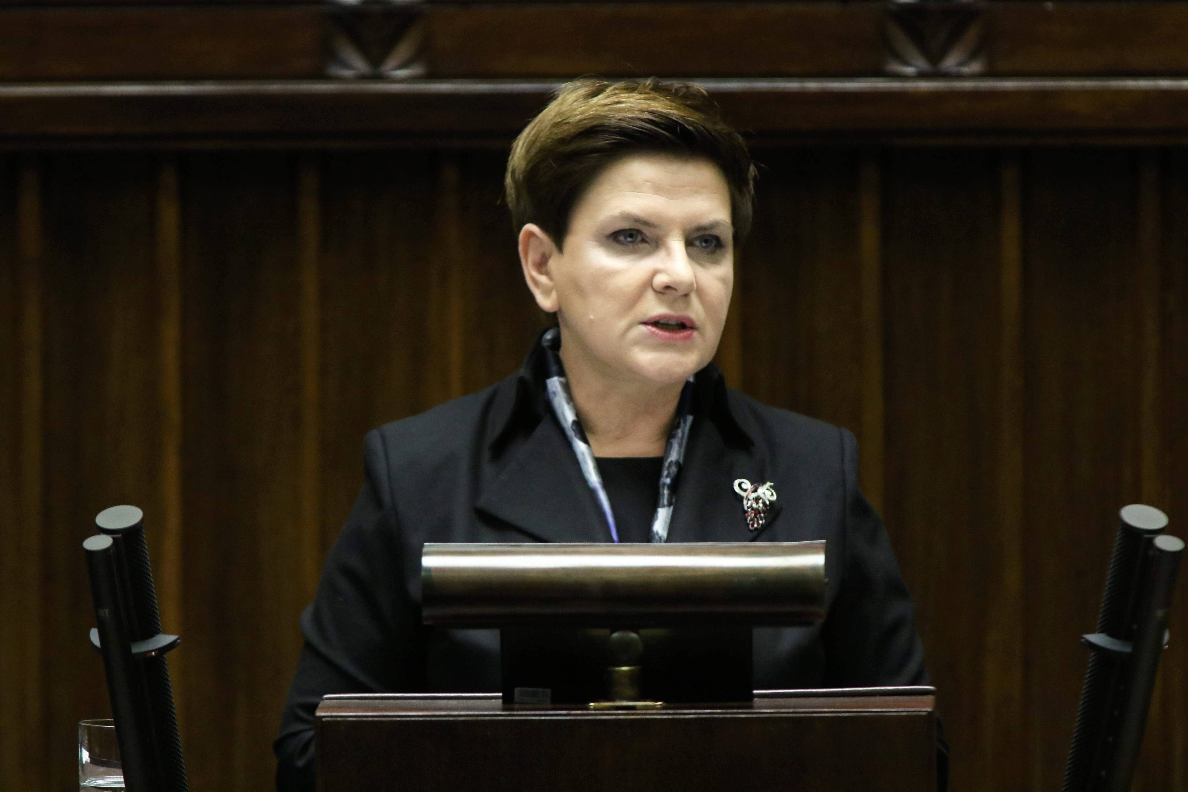 18.11.2015 Warszawa , Sejm . Premier Beata Szydlo podczas expose .
Fot . Slawomir Kaminski / Agencja Gazeta
