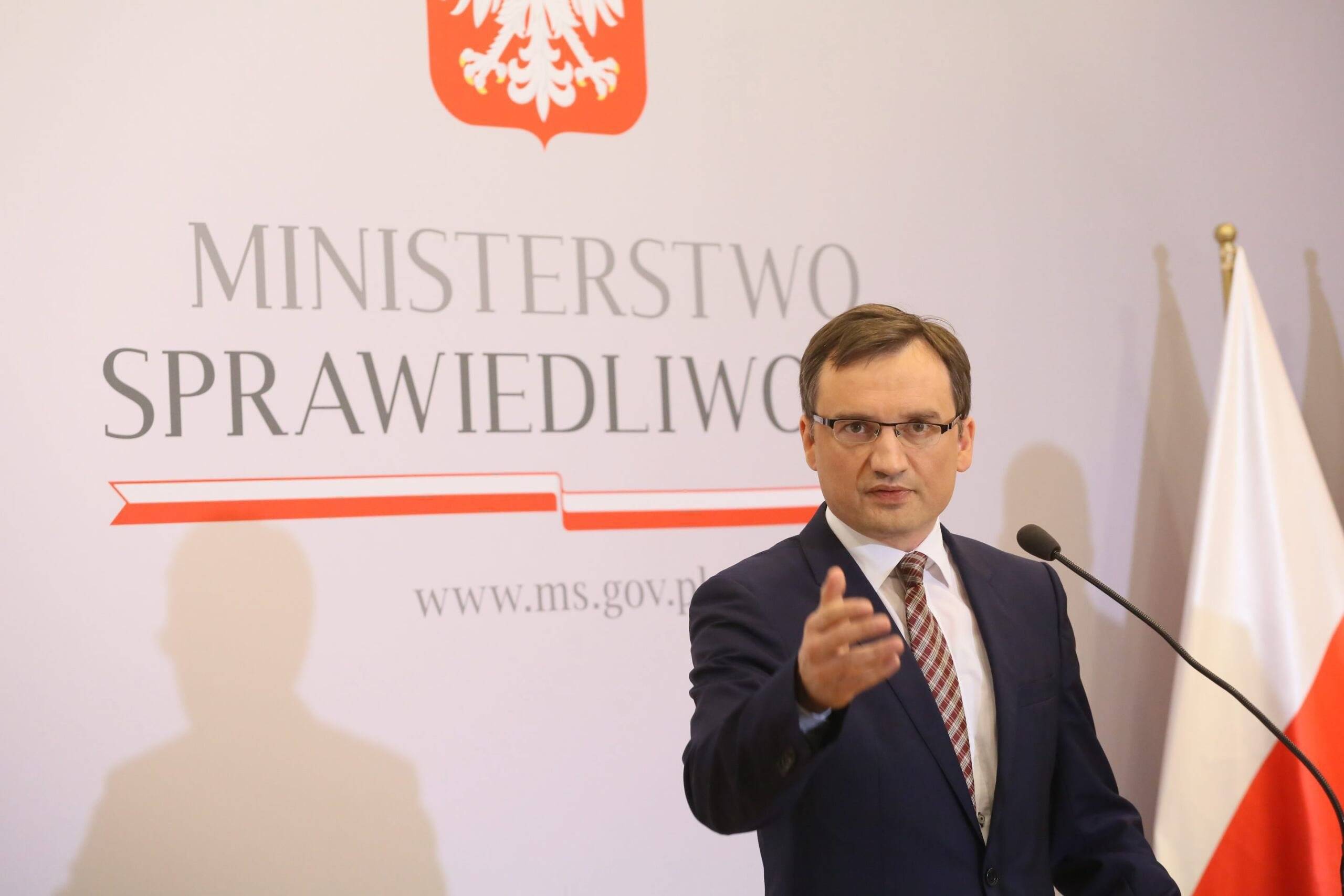 Zbigniew Ziobro na konferencji prasowej