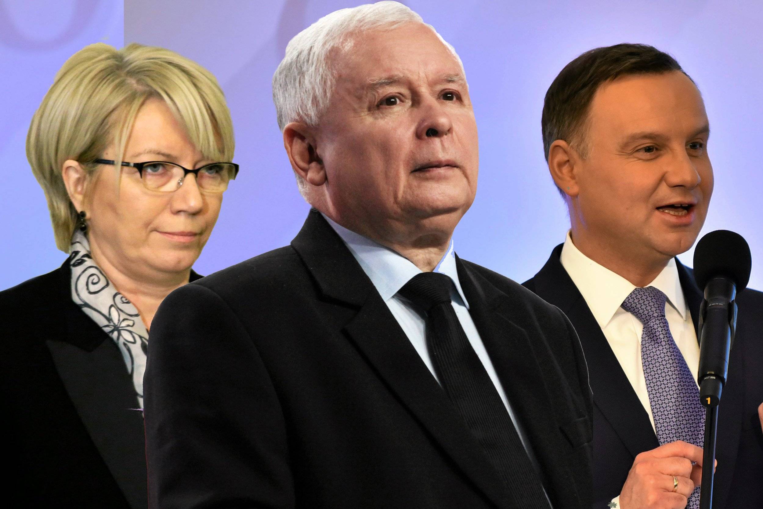 Julia Przyłębska, Jarosław Kaczyński i Andrzej Duda
