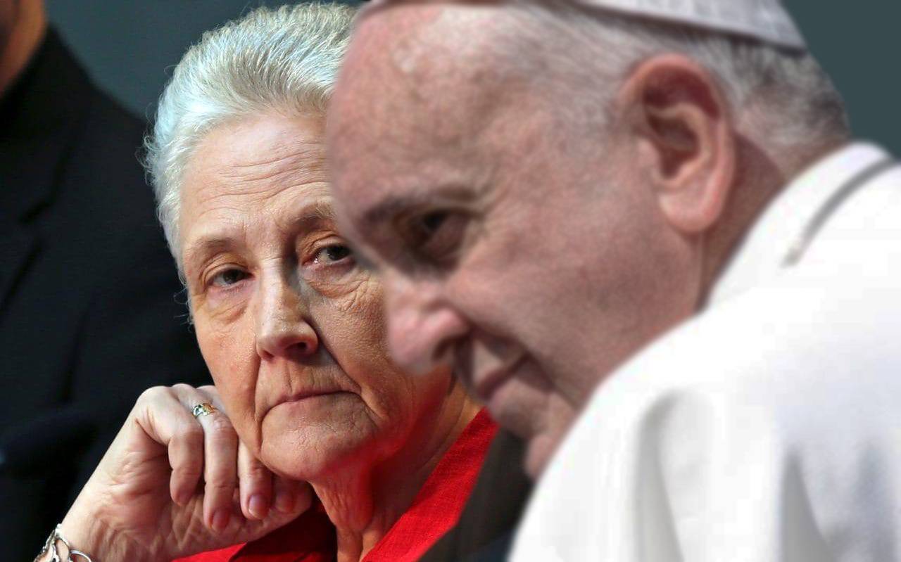Grafika do artykułu Watykan powolny w zwalczaniu pedofilii księży. Marie Collins z papieskiej Komisji trzaska drzwiami