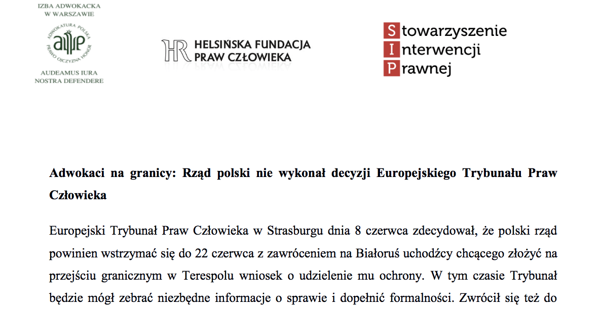 Grafika do artykułu Polski rząd lekceważy decyzję Europejskiego Trybunału Praw Człowieka. Nadal łamie prawa Czeczenów uciekających przed prześladowaniami