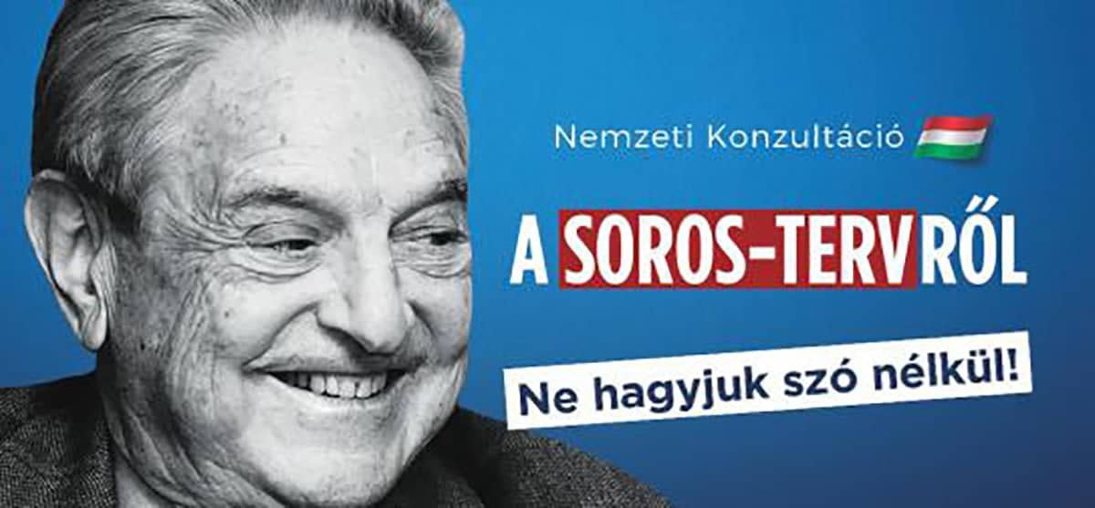 Grafika do artykułu Operacja "Soros". Orban demaskuje podstępny plan miliardera. Każdy wyborca dostaje do domu ankietę "do konsultacji"