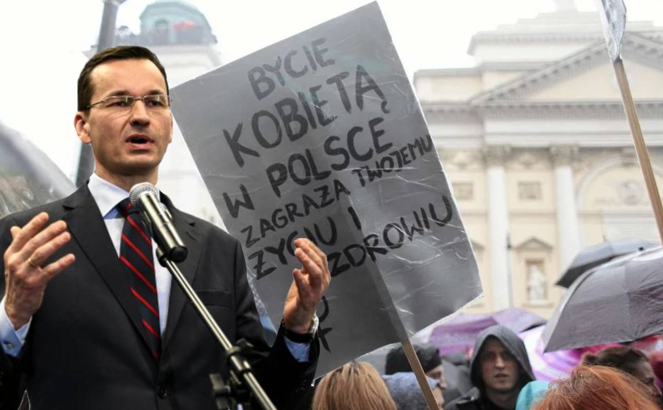 Grafika do artykułu Morawiecki ogłasza: "Zero przemocy" wobec kobiet. Jego rząd sporo zrobił, żeby przemocy było więcej niż zero