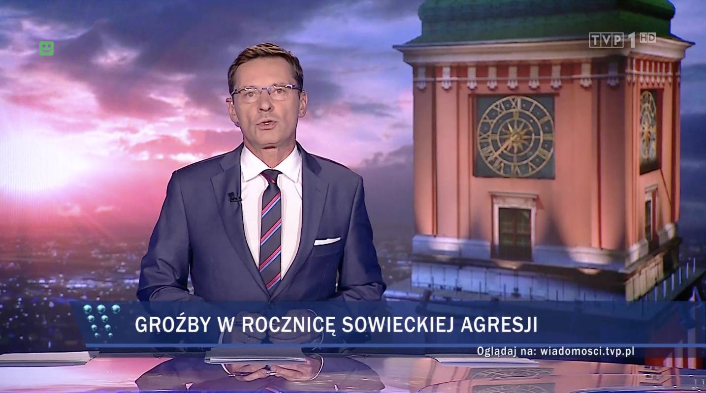 Grafika do artykułu "Wiadomości": Europejska Sieć chce zawiesić polską KRS w rocznicę sowieckiej agresji. Przypadek?