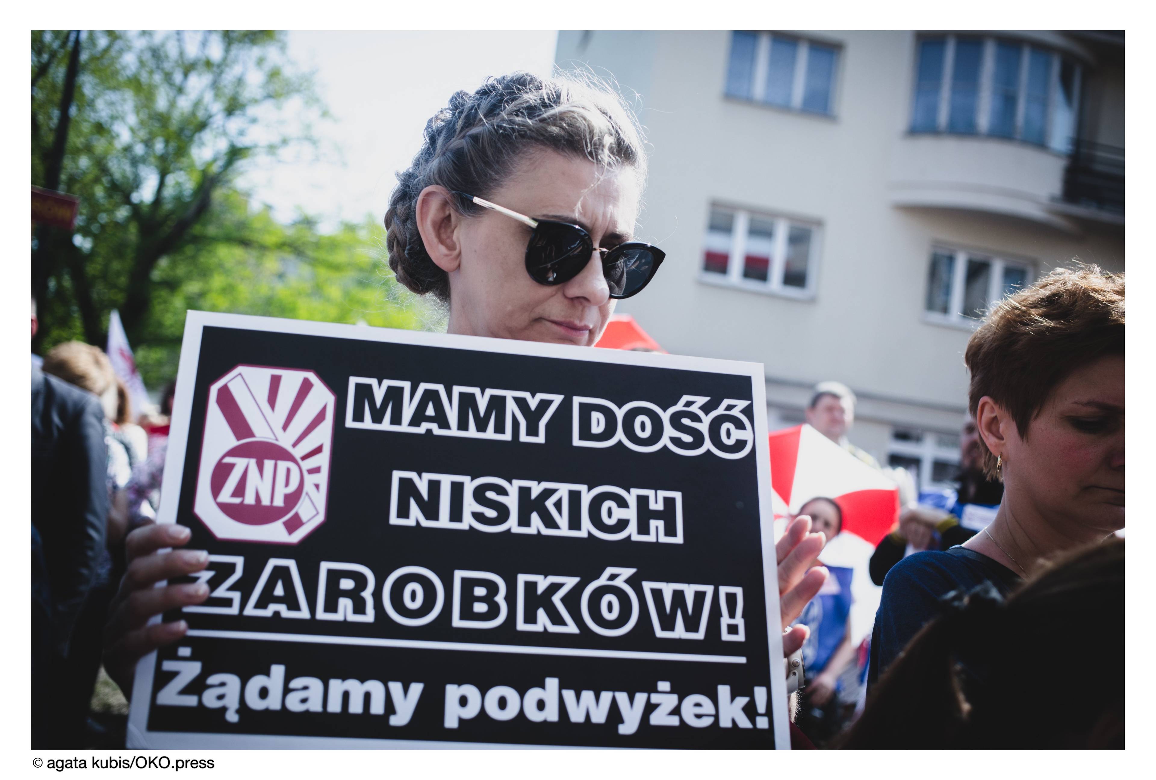 Protest nauczycieli, fot. Agata Kubis