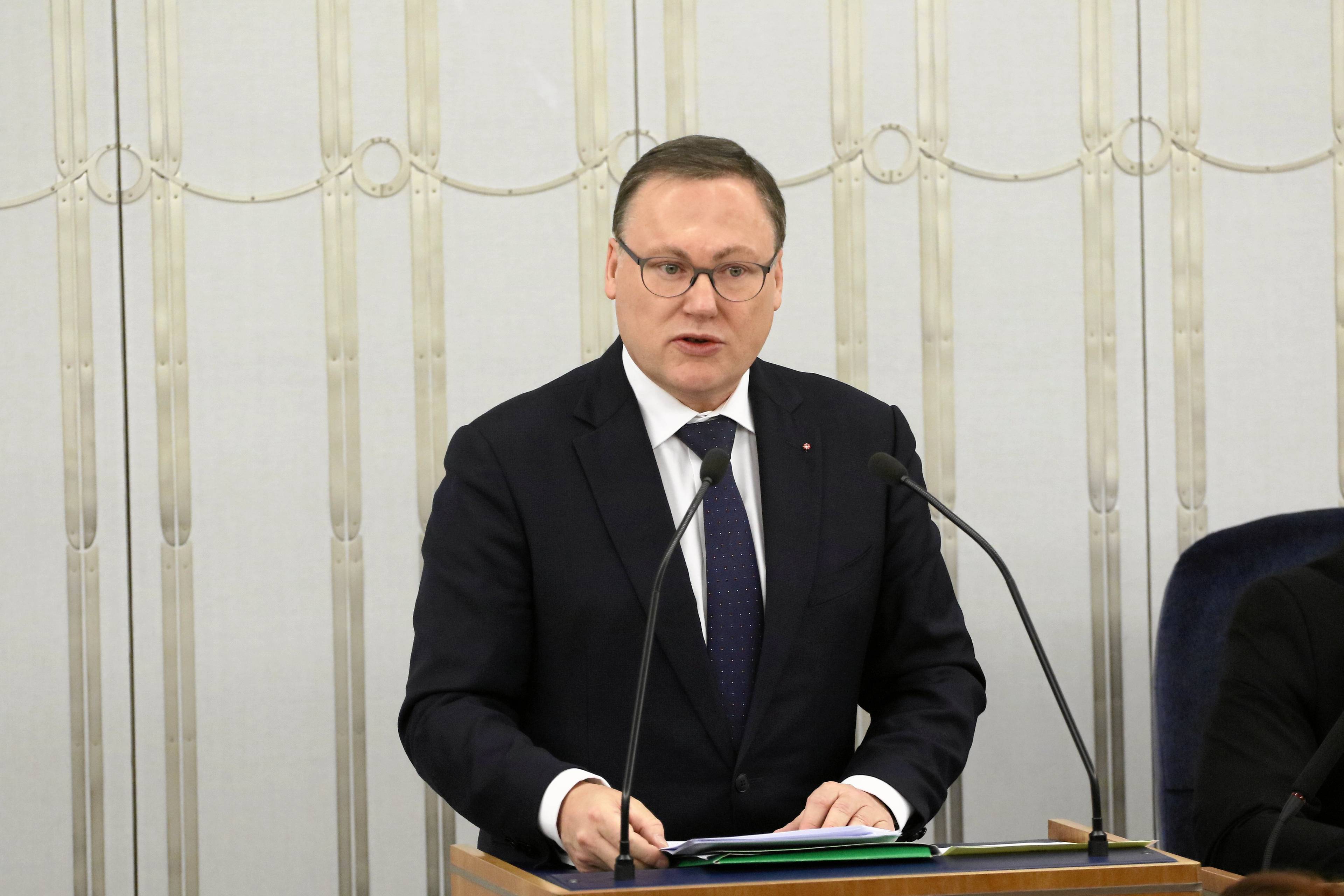 23.01.2019 Warszawa , ul Wiejska Senat . 71 Posiedzenie Senatu IX Kadencji . Senator Grzegorz Bierecki podczas prac nad ustawa budzetowa na rok 2019 .
Fot. Slawomir Kaminski / Agencja Gazeta