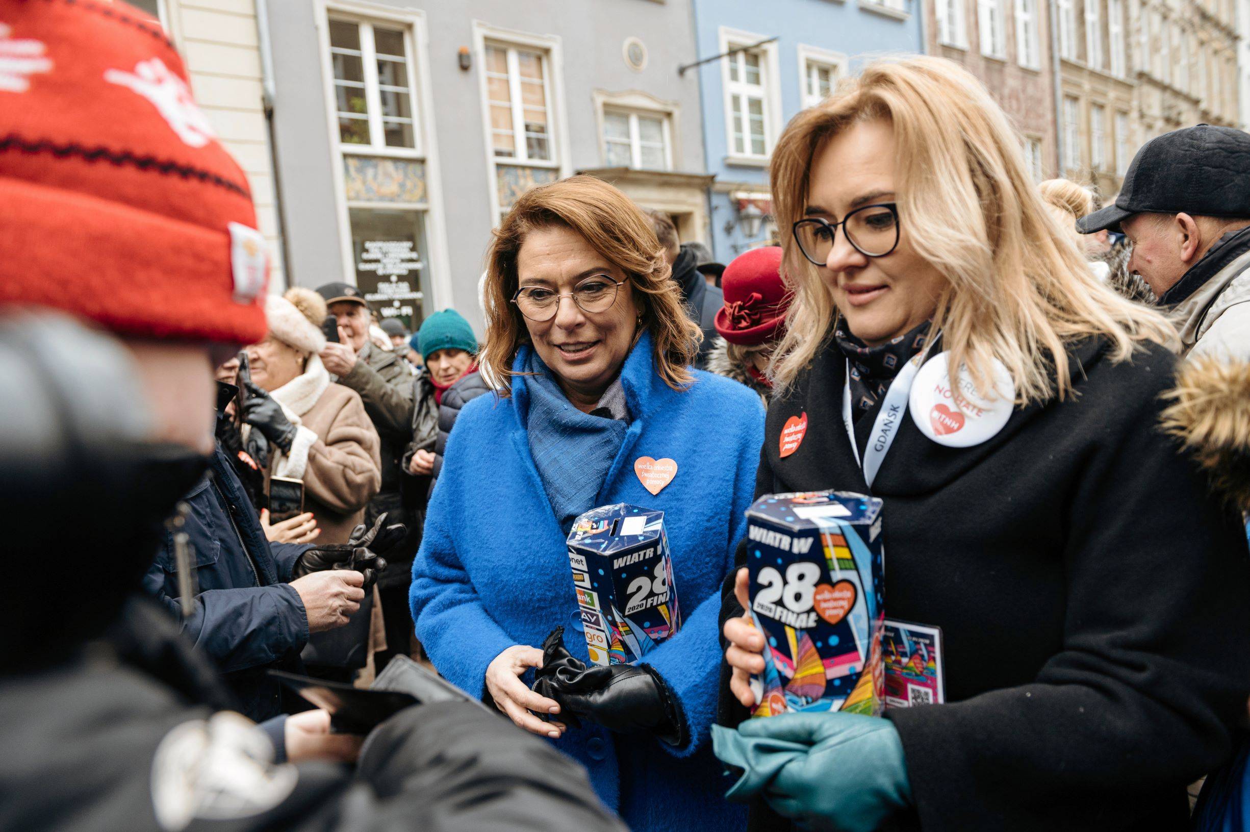 Magdalena Adamowicz i Małgorzata Kidawa-Błońska podczas finału WOŚP w Gdańsku