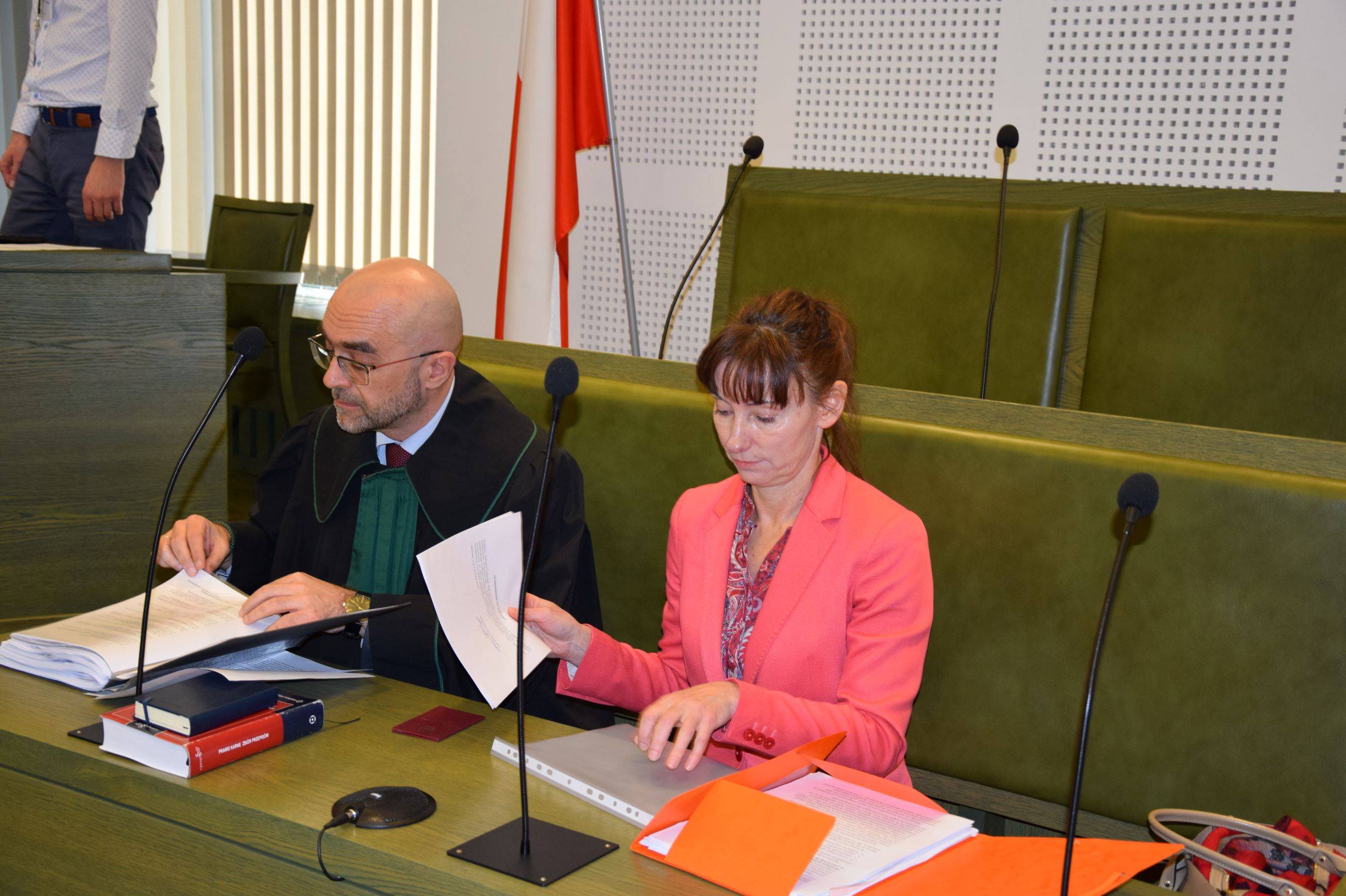 Obrońcy sędzi mec. Radosław Baszuk i sędzia Ewa Malinowska